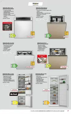 Media Markt akciós újság - amely érvényes a következő dátumtól: 03.06.2026 | Oldal: 7 | Termékek: Hűtőszekrény, Mosogatógép, Fagyasztószekrény, Kosár