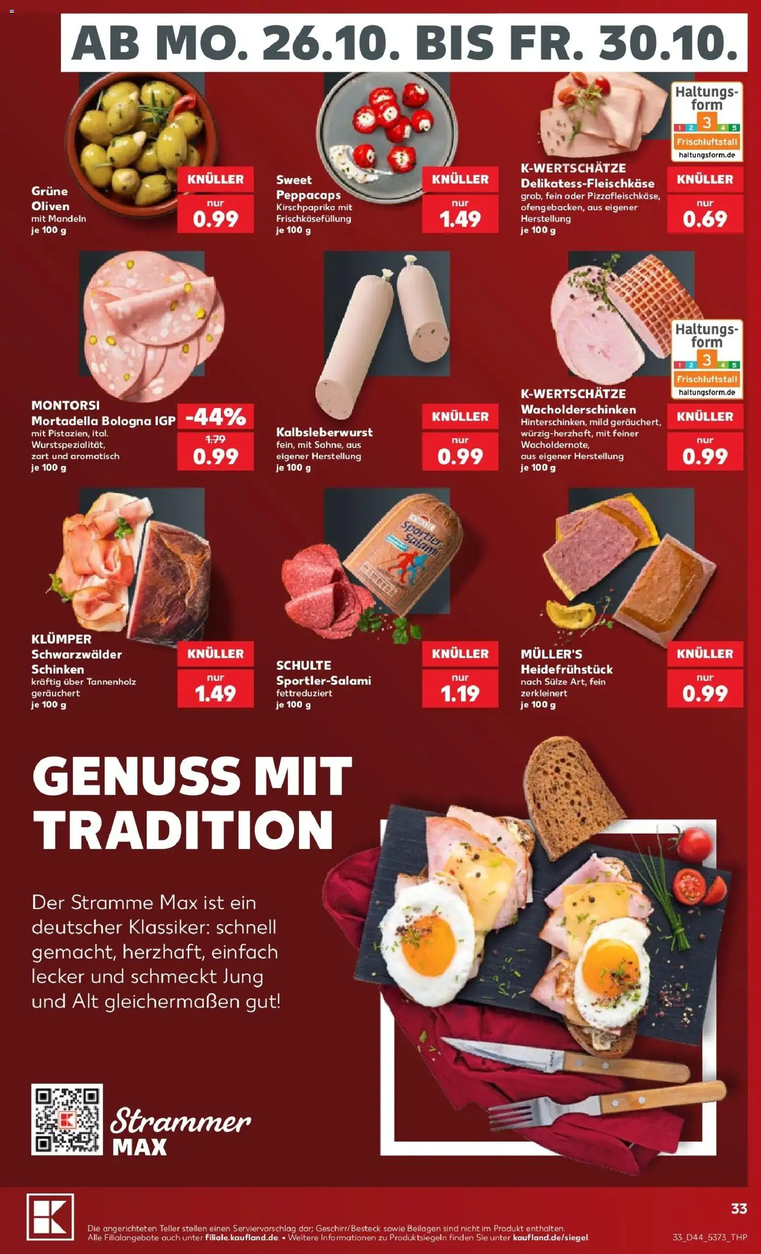 Prospekt Kaufland ab 26.10.2026 » Angebote Online zum Blättern | Seite: 37 | Produkte: Beilagen, Mandeln, Salami, Schinken