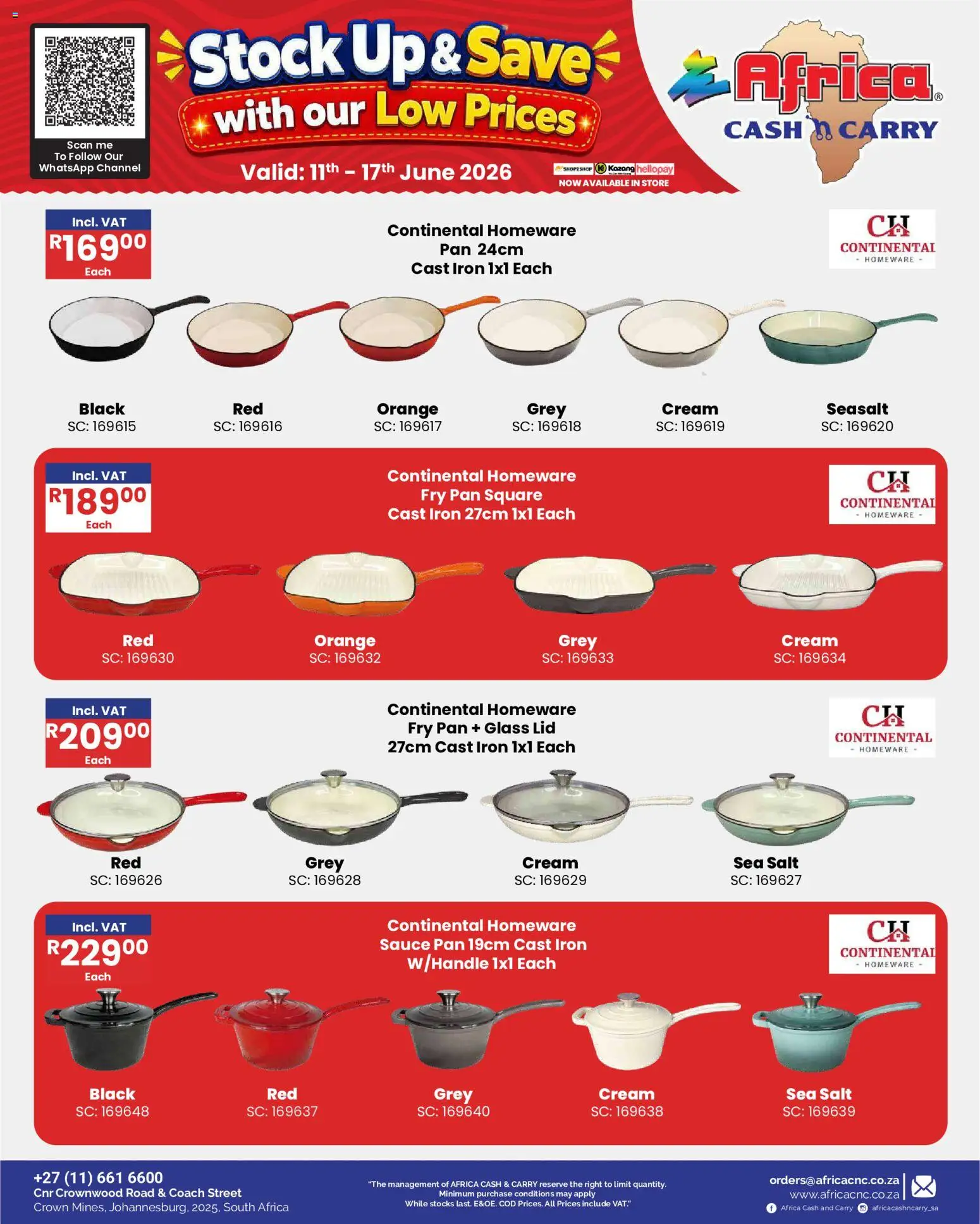 New Africa Cash & Carry catalogue – valid from 11.06.2026 | Page: 42 | Products: Iron, Cream, Stock, Sauce