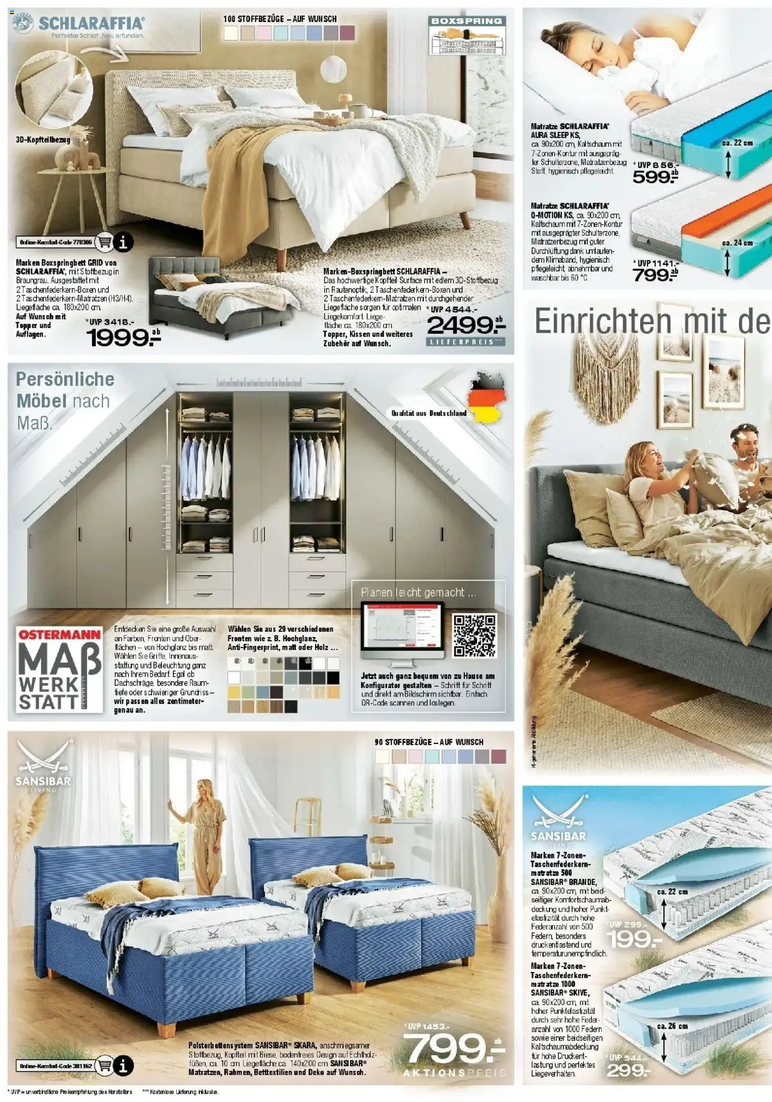 Ostermann - Möbel Ostermann: Neue Möbel wirken Wunder. (ab 19.09.2026) zum Blättern | Seite: 8 | Produkte: Matratze, Boxspringbett, Liege, Topper