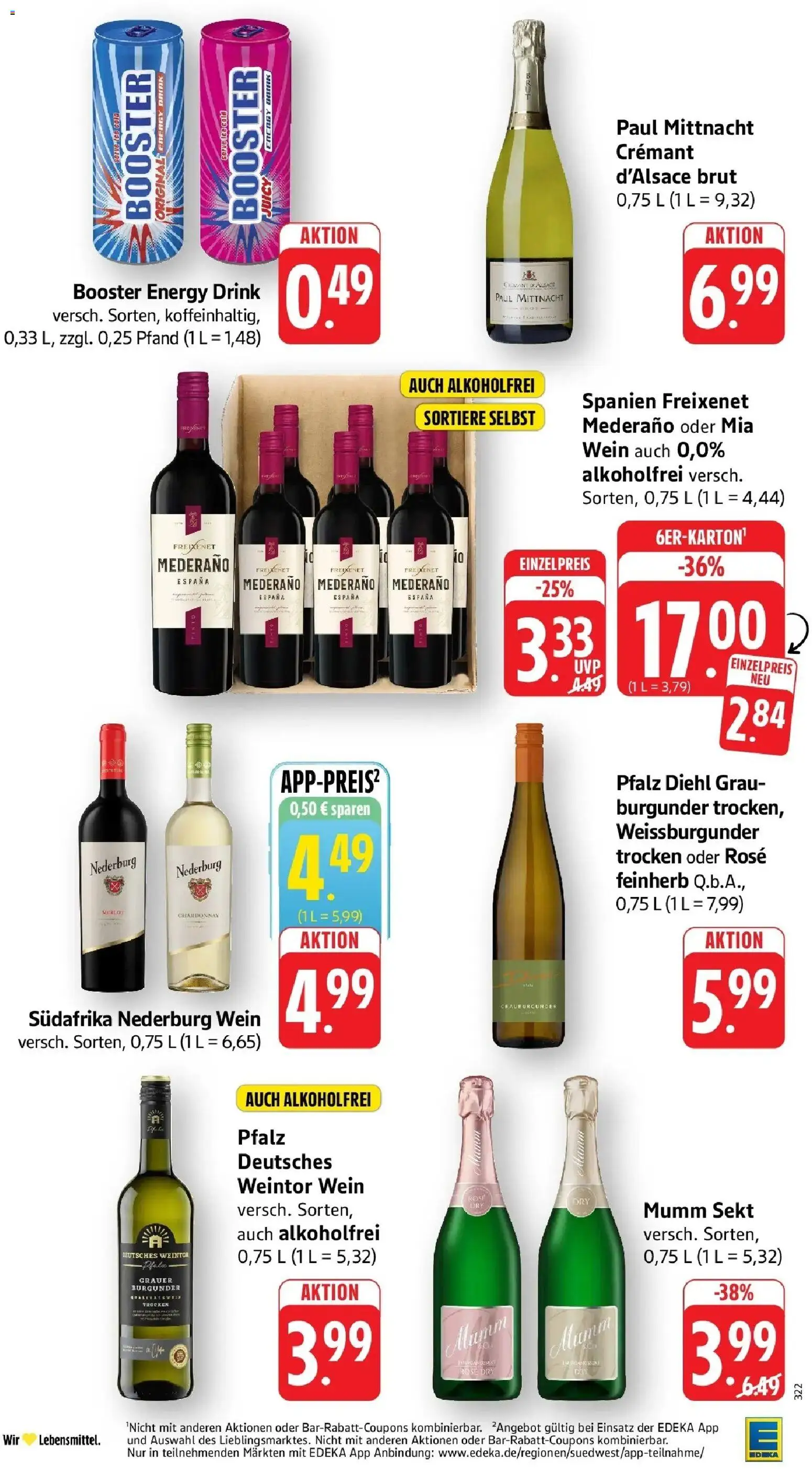 Edeka Prospekt Neunkirchen-Wellesweiler (ab 26.10.2026) » Angebote Online | Seite: 32 | Produkte: Energy, Sekt, Merlot, Freixenet mederano