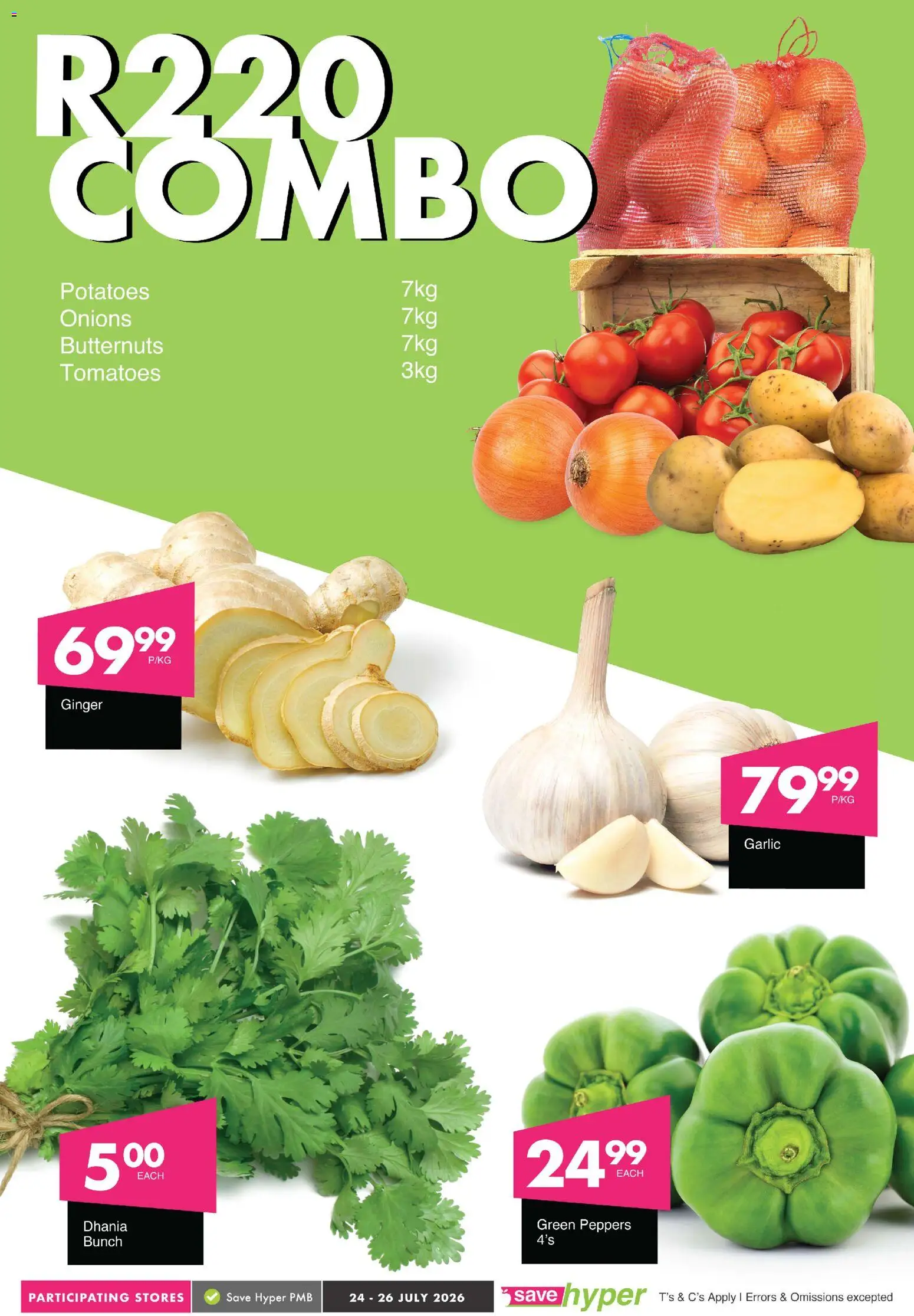 New Save catalogue – valid from 24/07/2026 | Page: 4 | Products: Tomatoes, Potatoes, Onions, Garlic