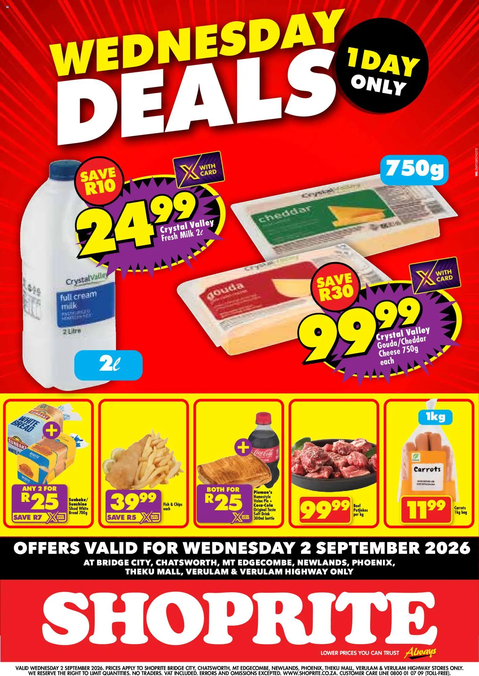 New Shoprite catalogue – valid from 02/09/2026 | Page: 1 | Products: Bag, Fish, Beef, Cream