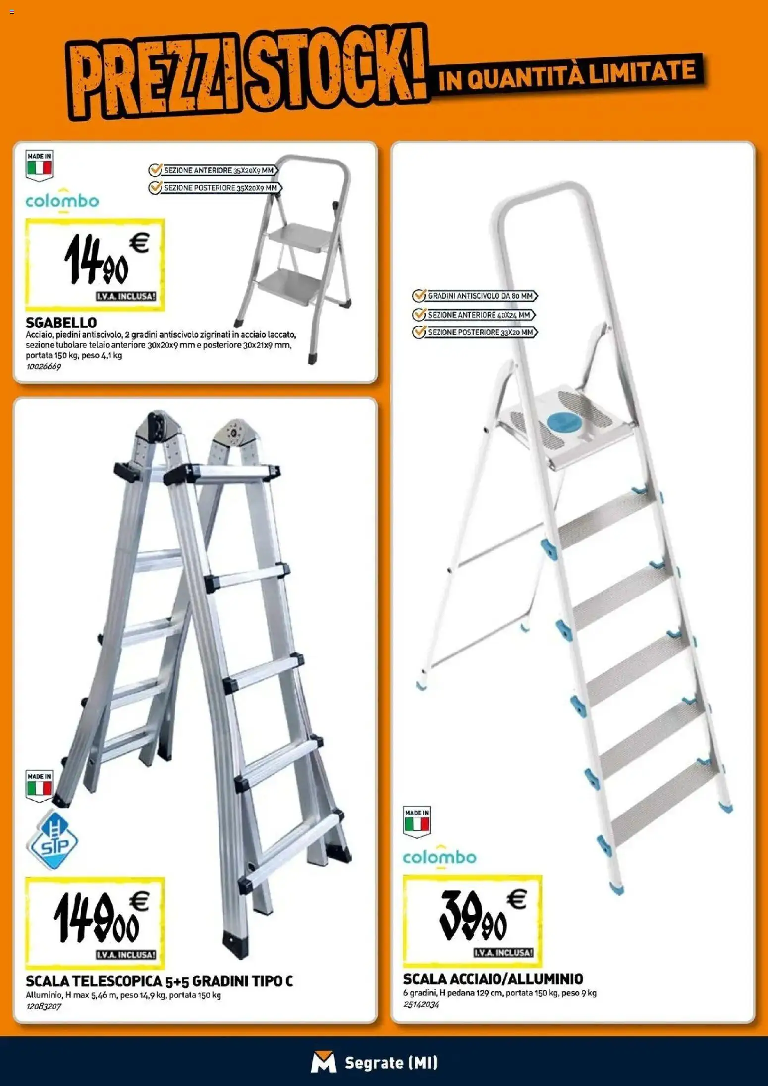 Volantino TECNOMAT del 29/10/2026 | Pagina: 16 | Prodotti: Sgabello, Scala