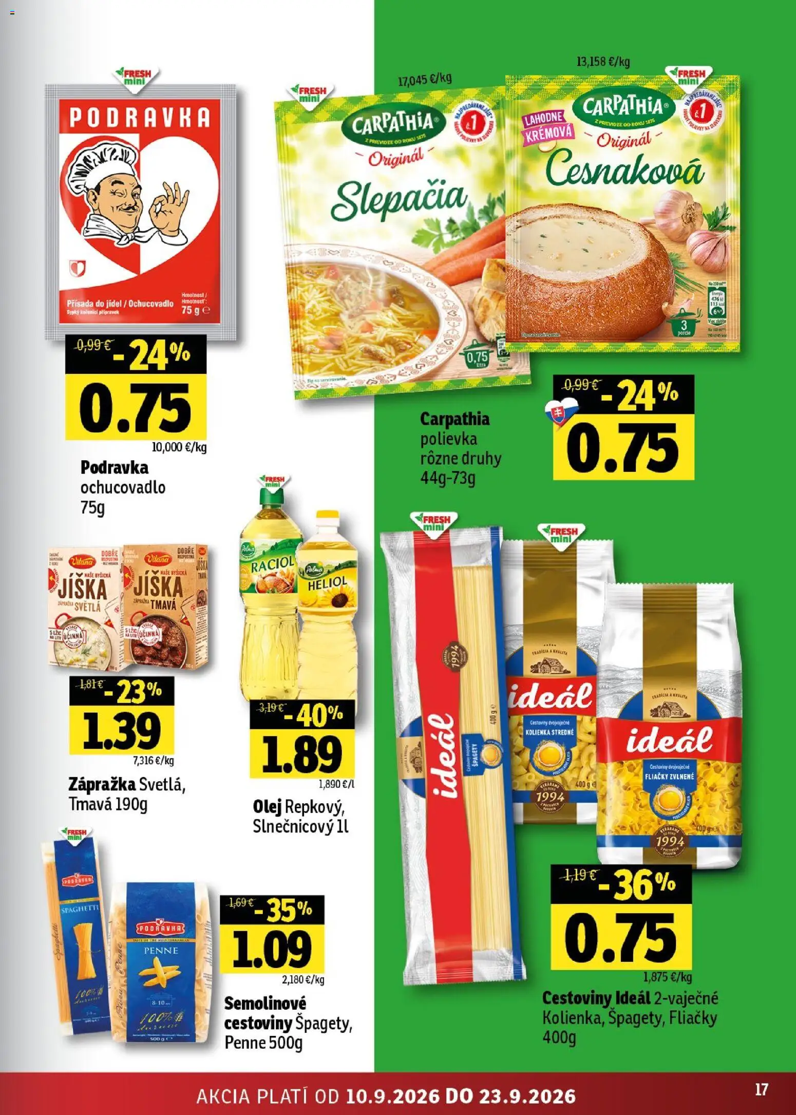 Nové Fresh akcie – leták je platný od 10.09.2026 | Strana: 17