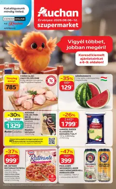 Auchan Szupermarket akciós újság - amely érvényes a következő dátumtól: 2026.08.06.