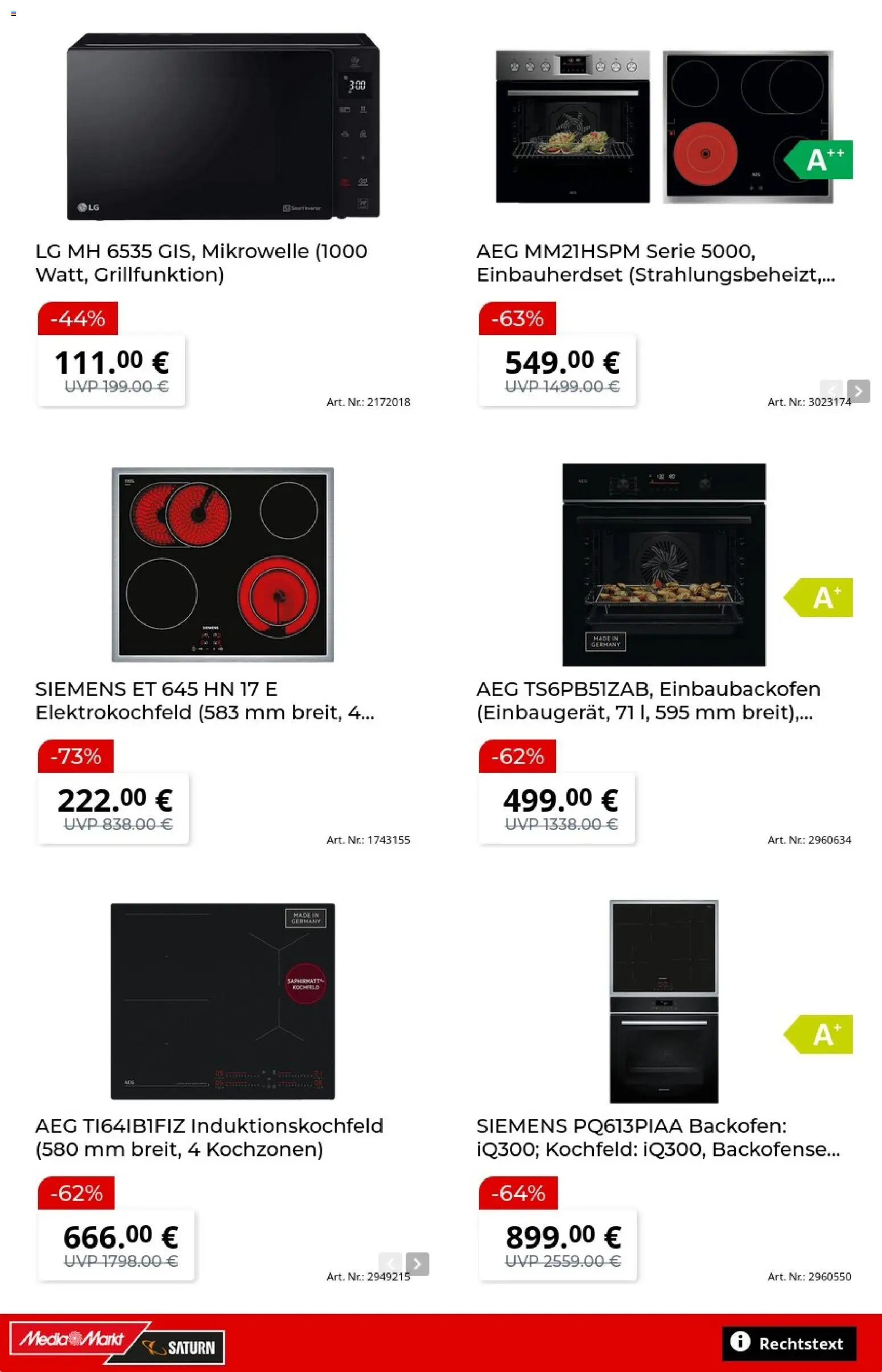 Media Markt Prospekt – gültig ab 10.08.2026 | Seite: 7 | Produkte: LG, Siemens, Mikrowelle, Backofen