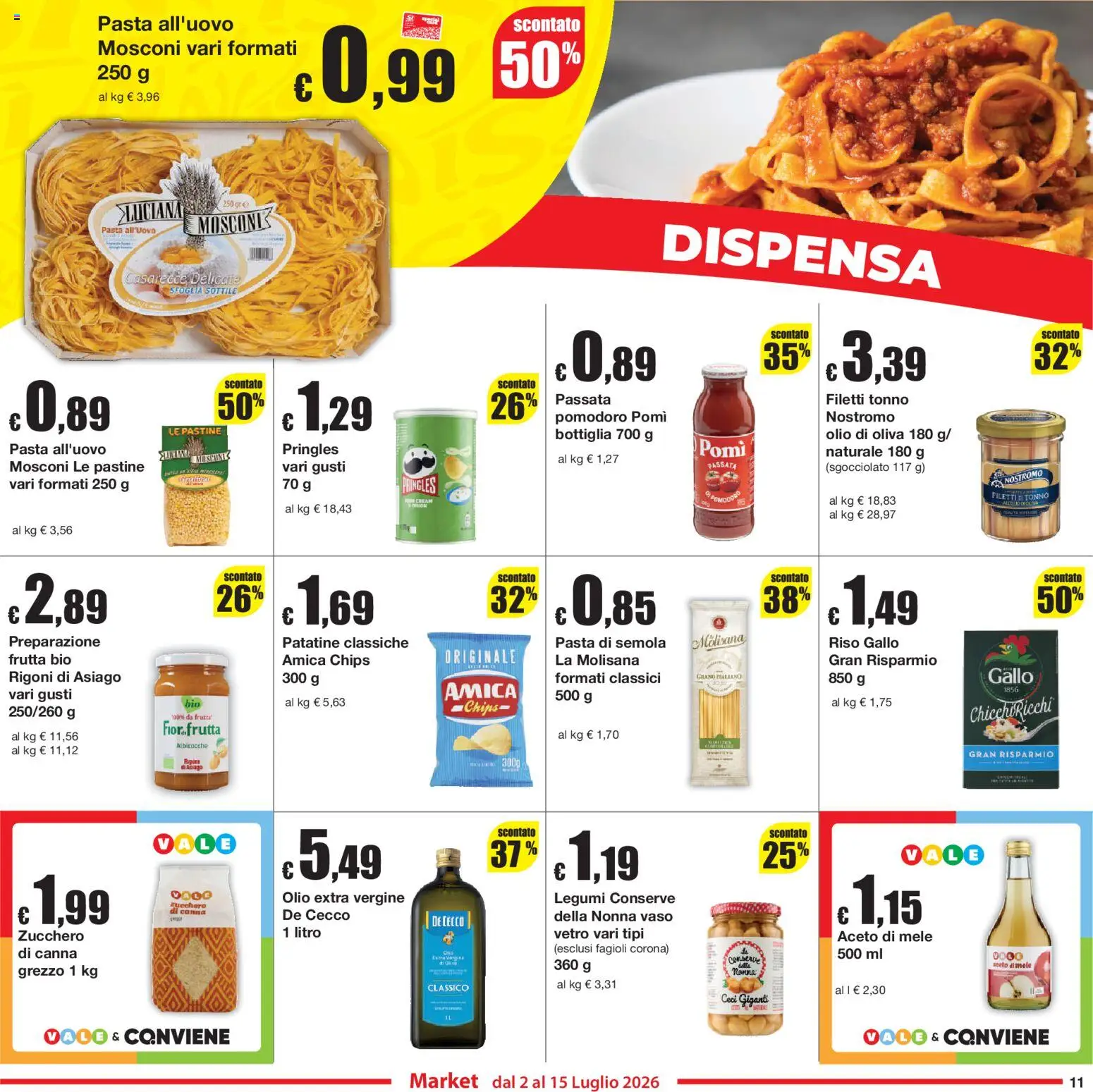Volantino Sì con Te del 02/07/2026 | Pagina: 11 | Prodotti: Mele, Olio, Tonno, Albicocche