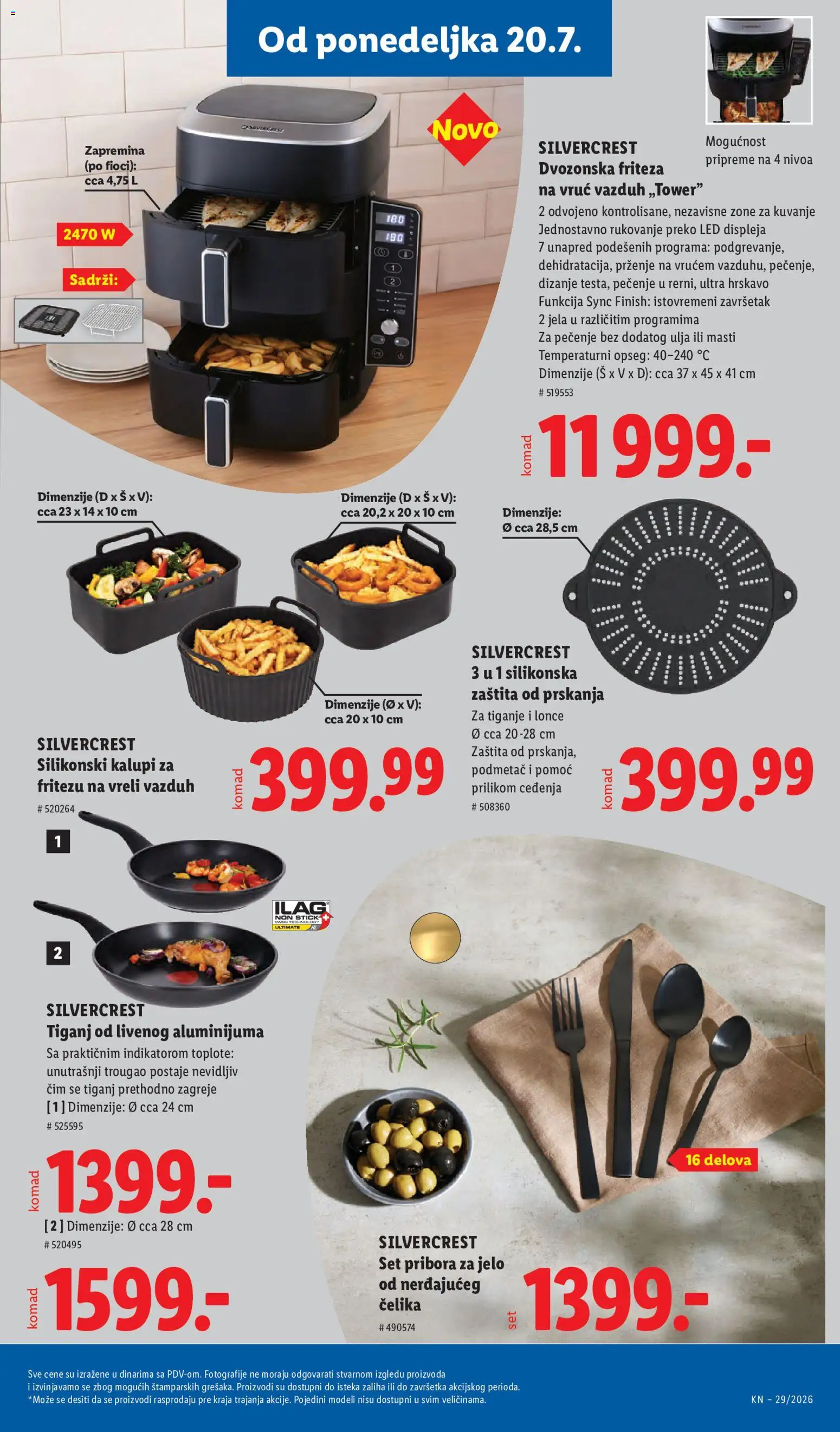 Lidl katalog - važi od 16.07.2026 | Strana: 93 | Proizvode: Silvercrest, Finish, Friteza, Tiganj