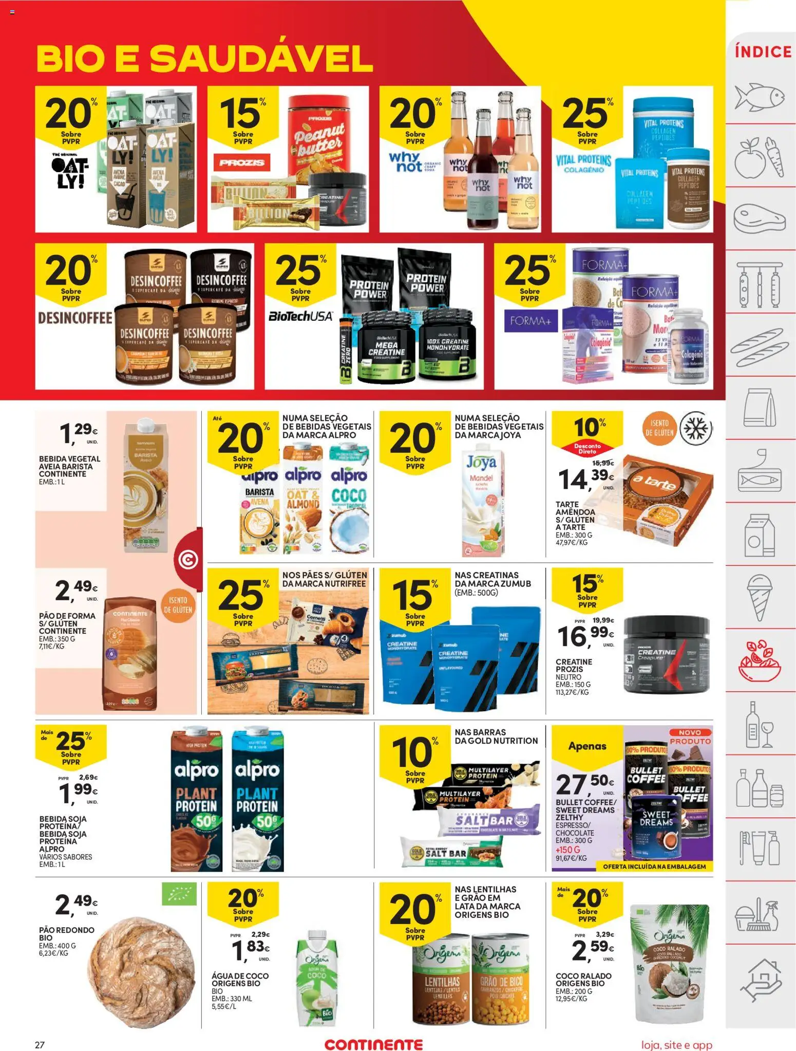 Continente folheto │ válido de 07/07/2026 | Página: 29 | Produtos: Agua, Tarte, Bebida, Proteina