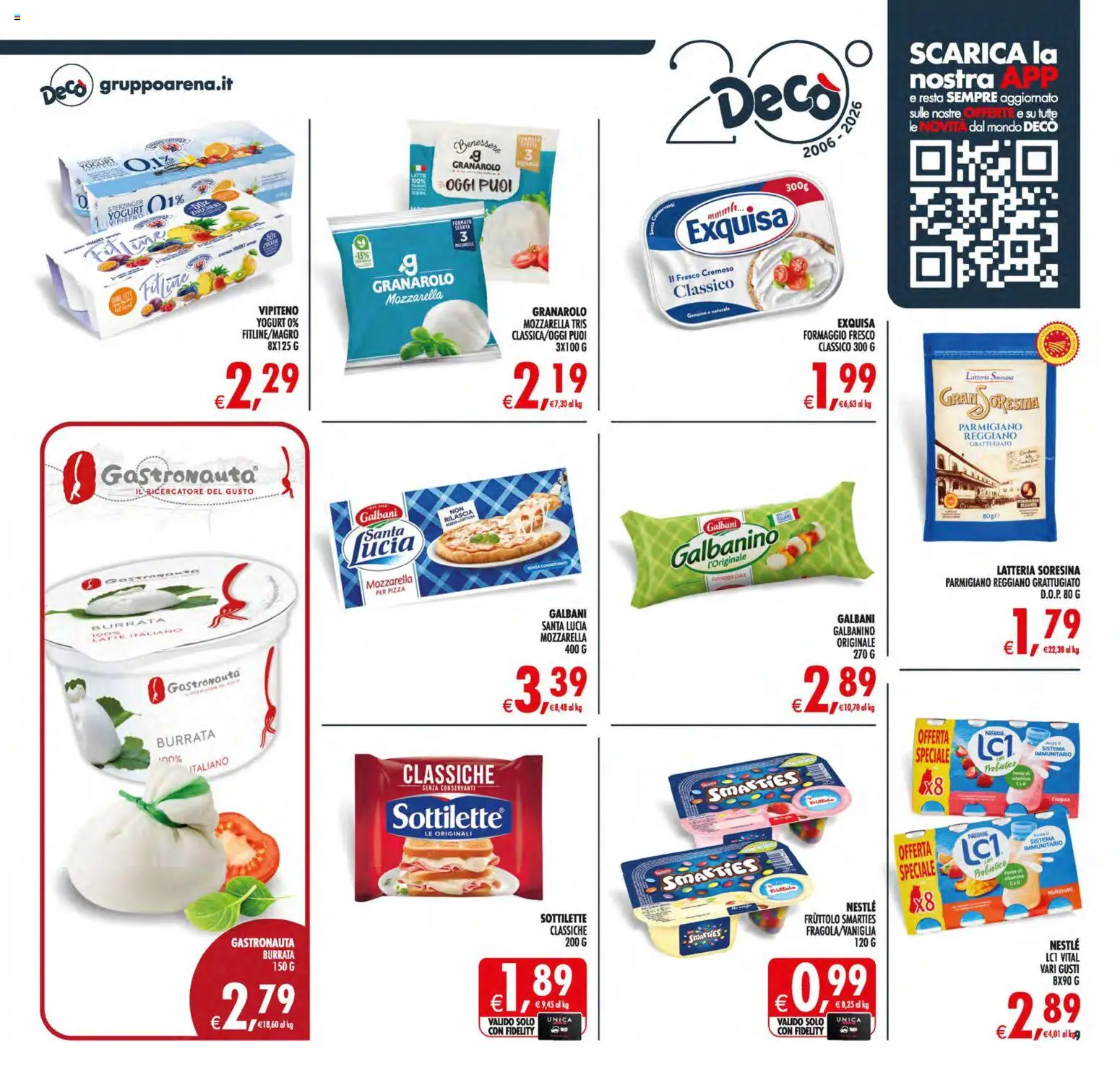 Volantino Decò del 19.05.2026 | Pagina: 9 | Prodotti: Yogurt, Latte, Formaggio, Parmigiano