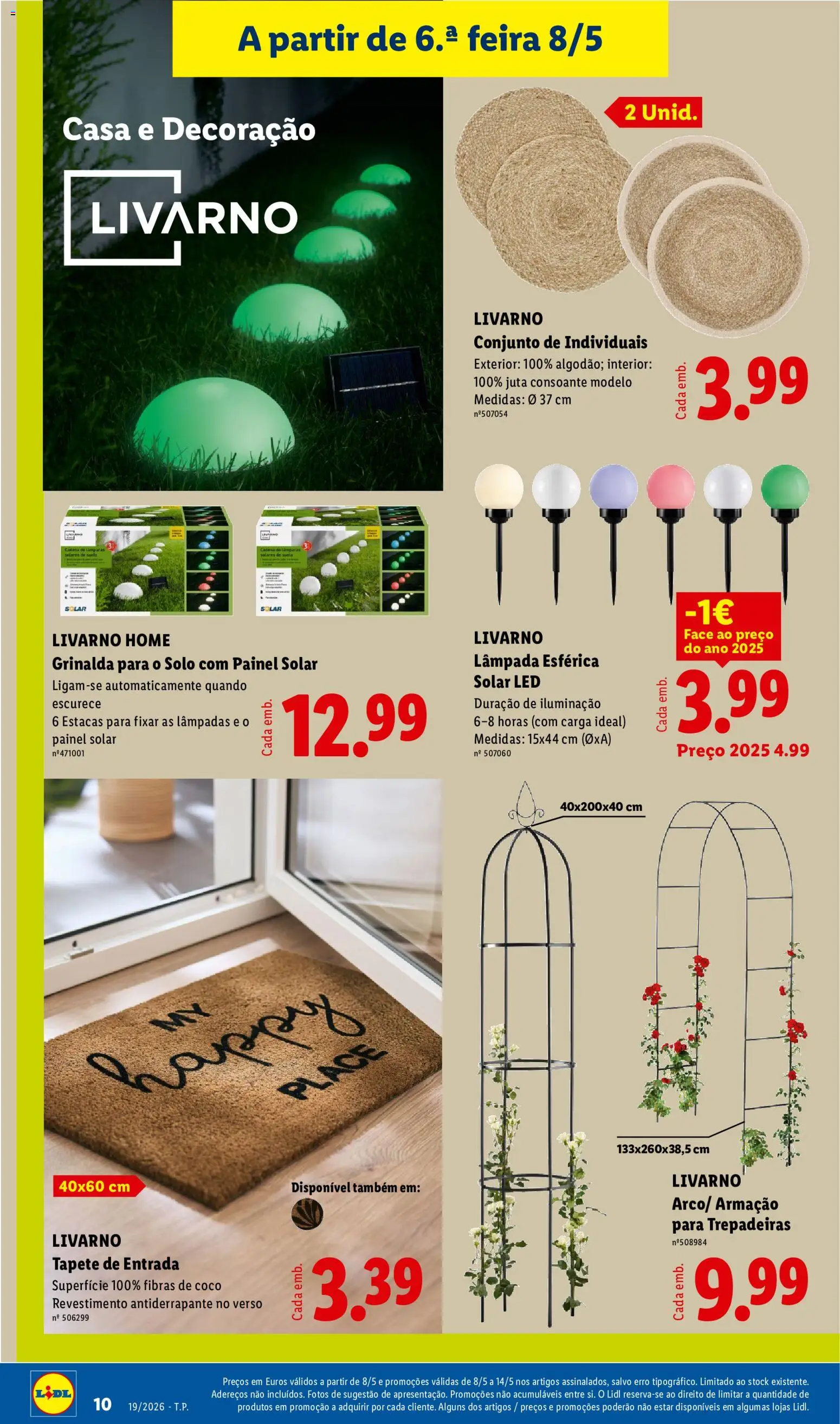 Lidl Novidades │ válido de 04.05.2026 | Página: 10 | Produtos: Lâmpadas, Tapete