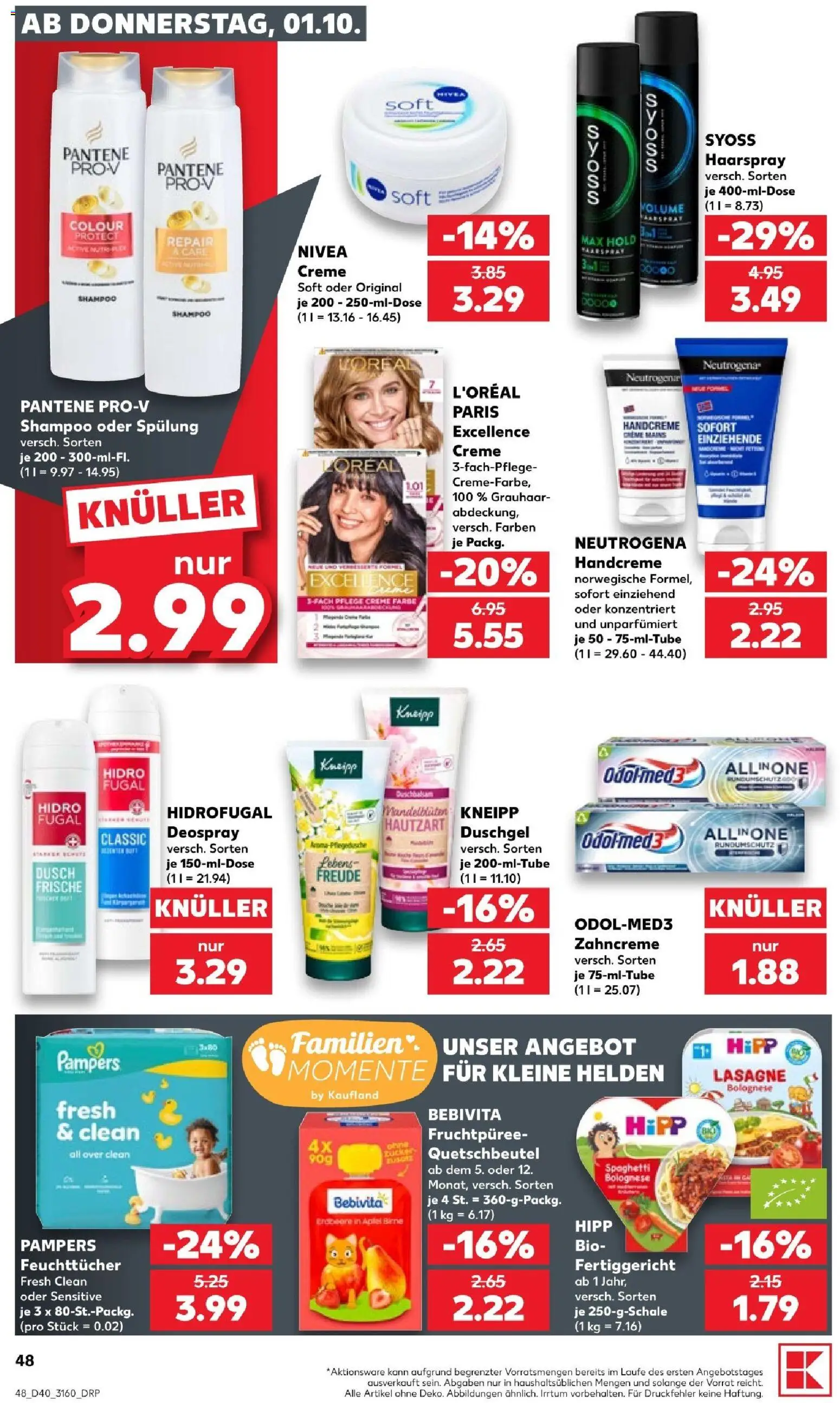 Kaufland Prospekt Jena – gültig ab 01.10.2026 | Seite: 52 | Produkte: Äpfel, Shampoo, Creme, Handcreme