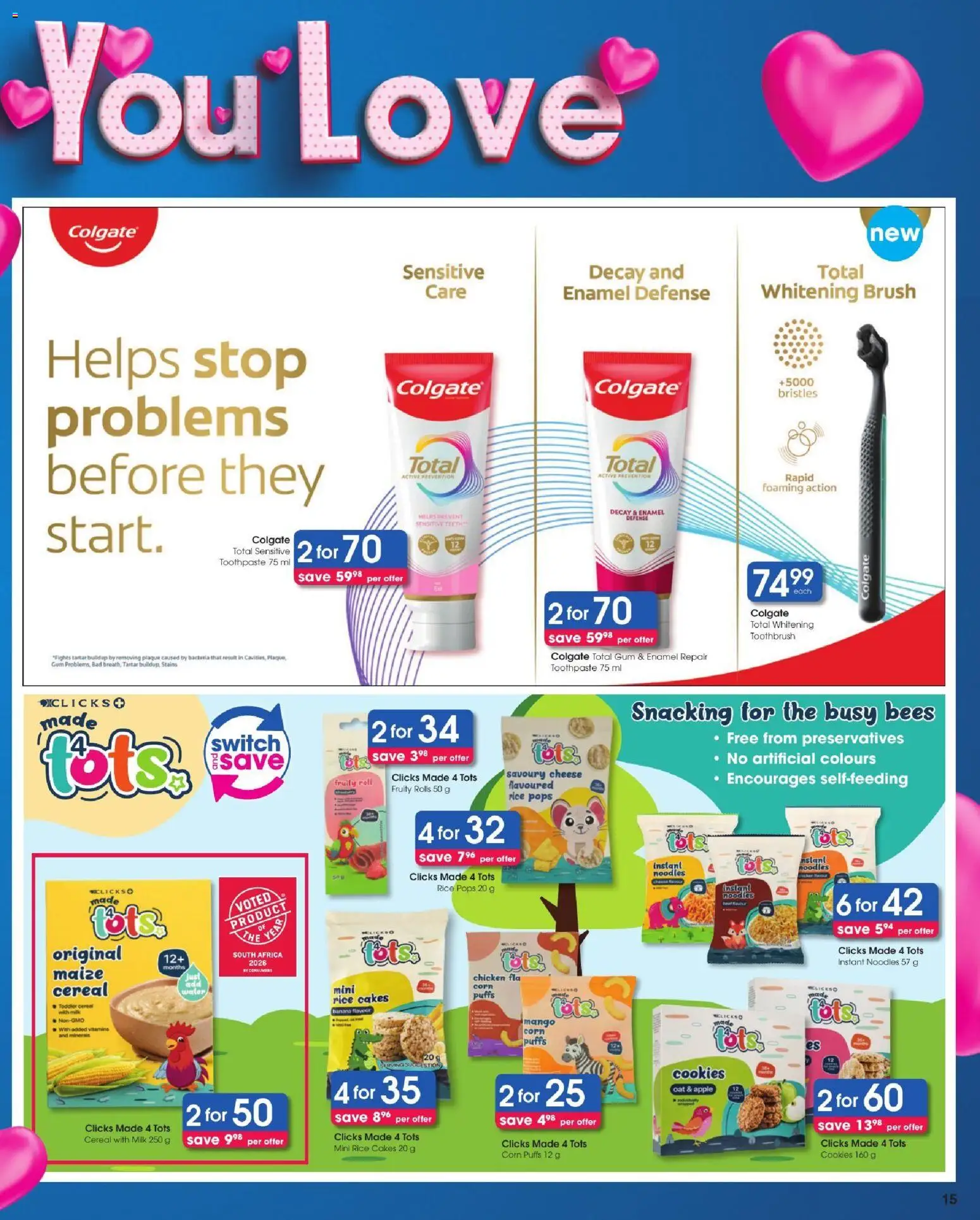 New Clicks catalogue – valid from 11/08/2026 | Page: 15 | Products: Vitamins, Milk, Cheese, Chicken
