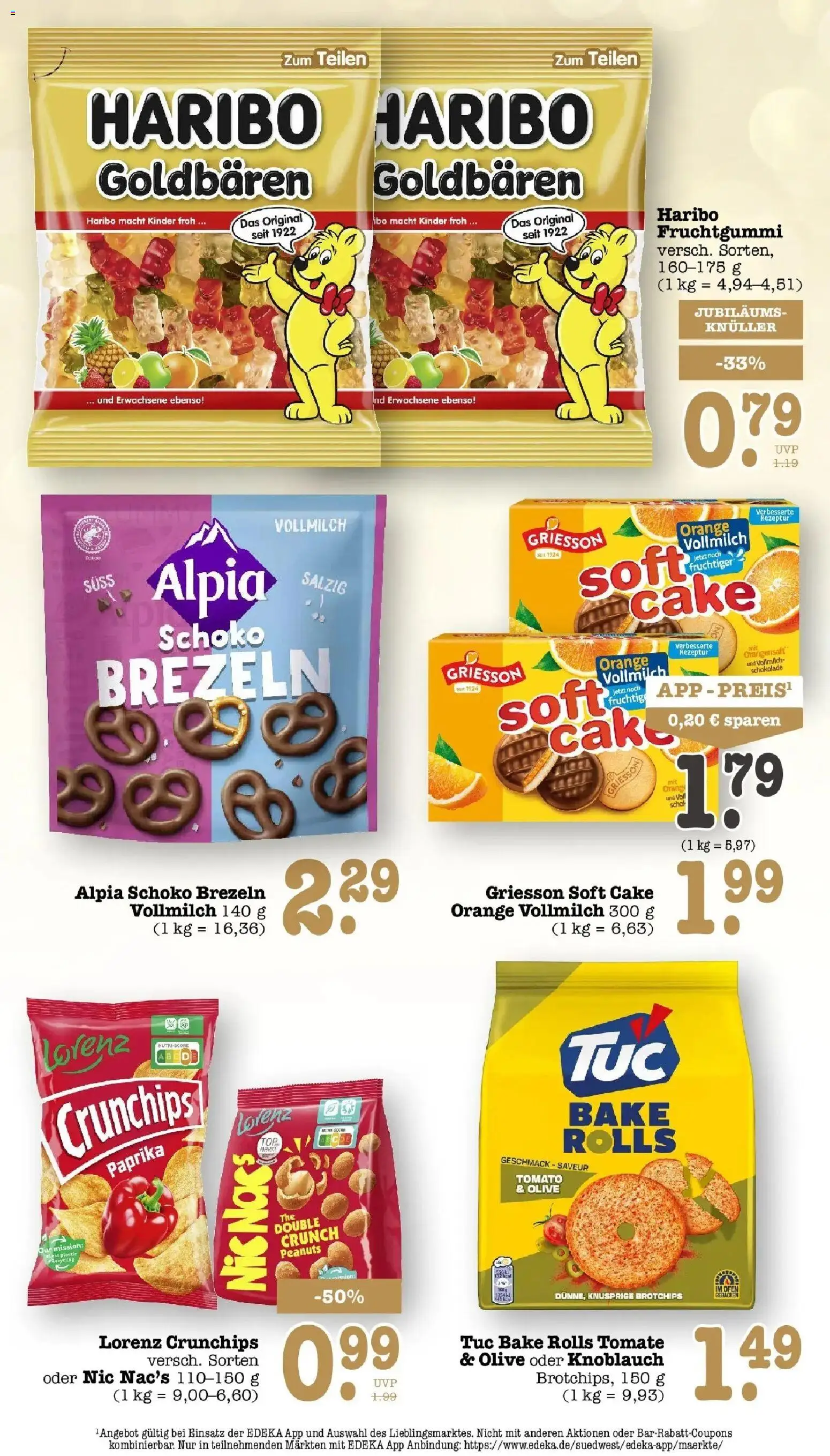 E center Prospekt Mainz-Weisenau (ab 21.09.2026) zum Blättern | Seite: 38 | Produkte: Haribo, Paprika, Knoblauch, Lorenz crunchips