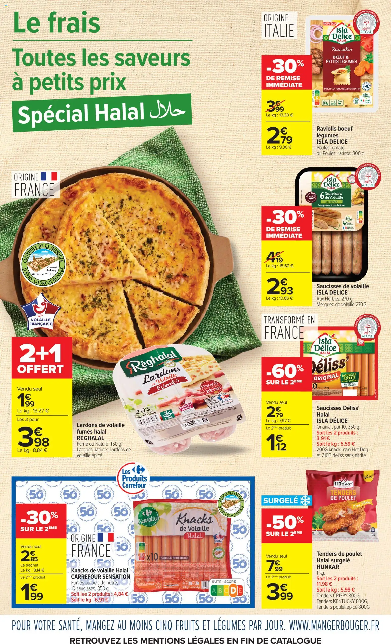 {H1} | Page: 7 | Produits: Lardons, Bacon, Hot dog, Tenders de poulet