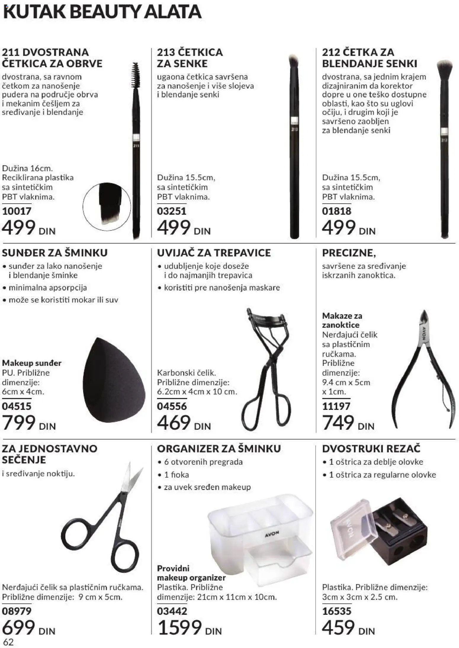 AVON katalog - važi od 01.07.2026 | Strana: 62 | Proizvode: Sto, Korektor, Četka, Rezač