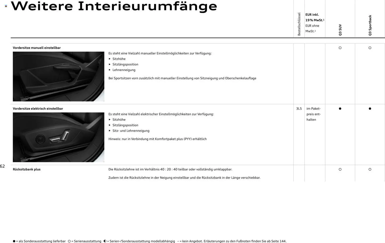 Audi Q3 – gültig ab 29.01.2026 | Seite: 62
