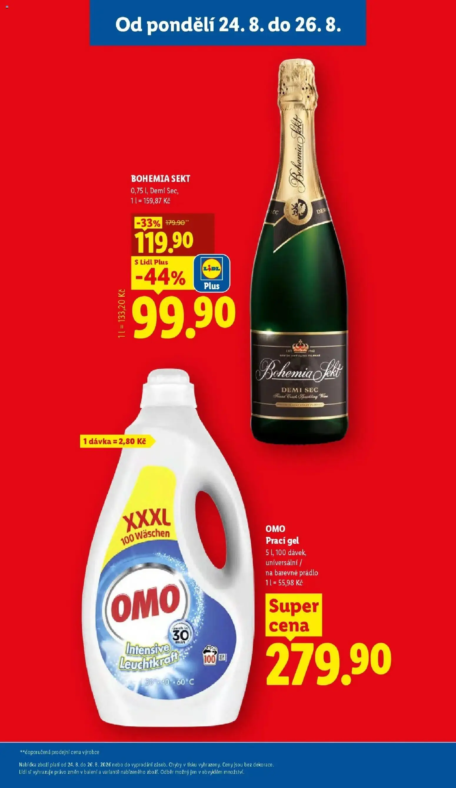 Lidl leták od 24.08.2026 - Nový akční leták | Strana: 11 | Produkty: Prací gel, Bohemia sekt, Bohemia Sekt Demi Sec, Sekt