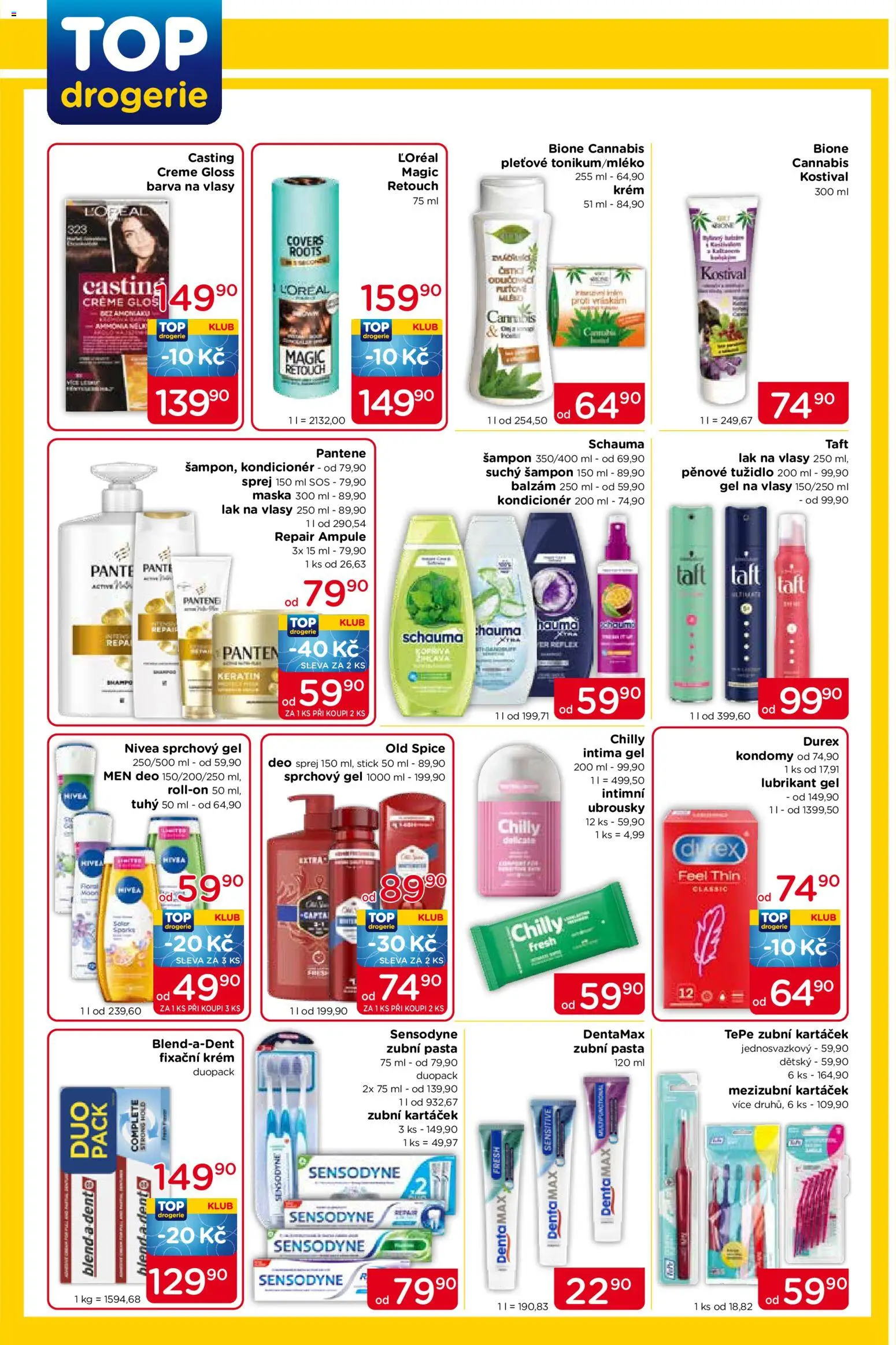 Top drogerie leták od 14.05.2026 | Strana: 2 | Produkty: Sprchový gel, Zubní pasta, Old Spice, Tužidlo