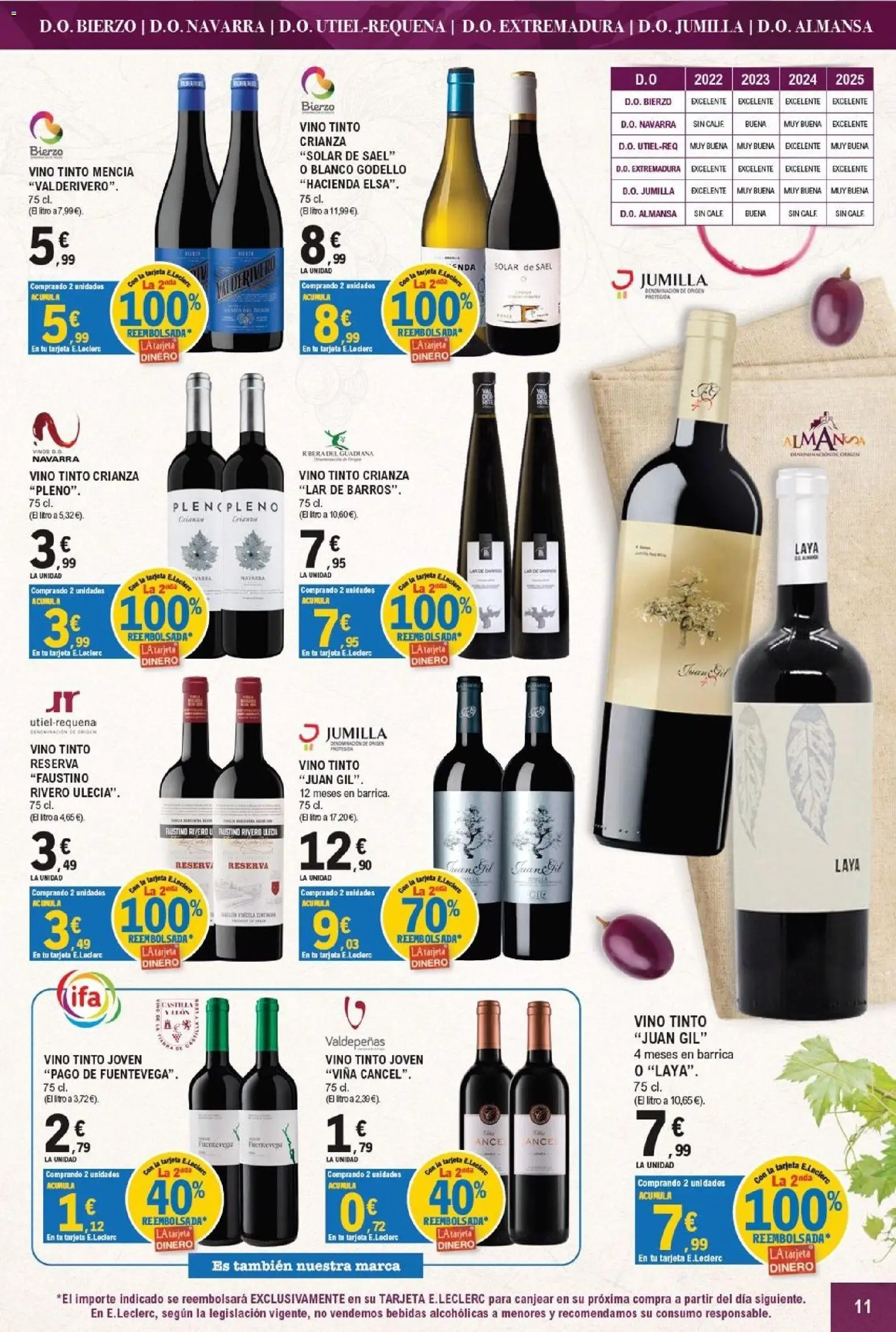 E.Leclerc - Majadahonda │ válido desde el 16/09/2026 | Página: 11 | Productos: Vino tinto, Vino, Bebidas