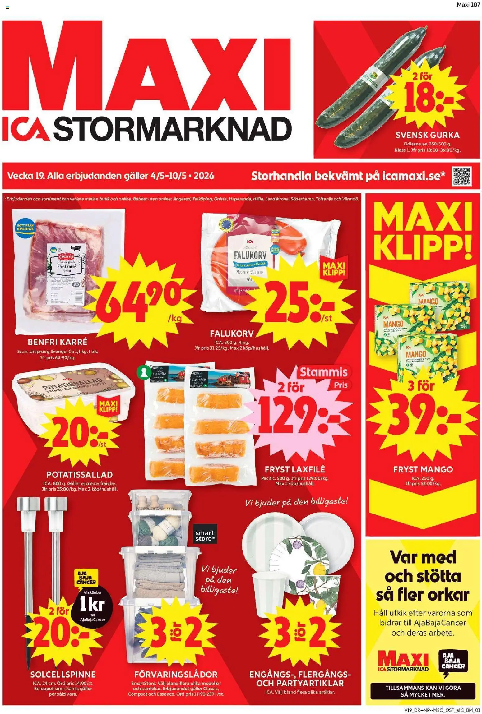 ICA Maxi reklamblad aktuell från 04.05.2026 | Sida: 1