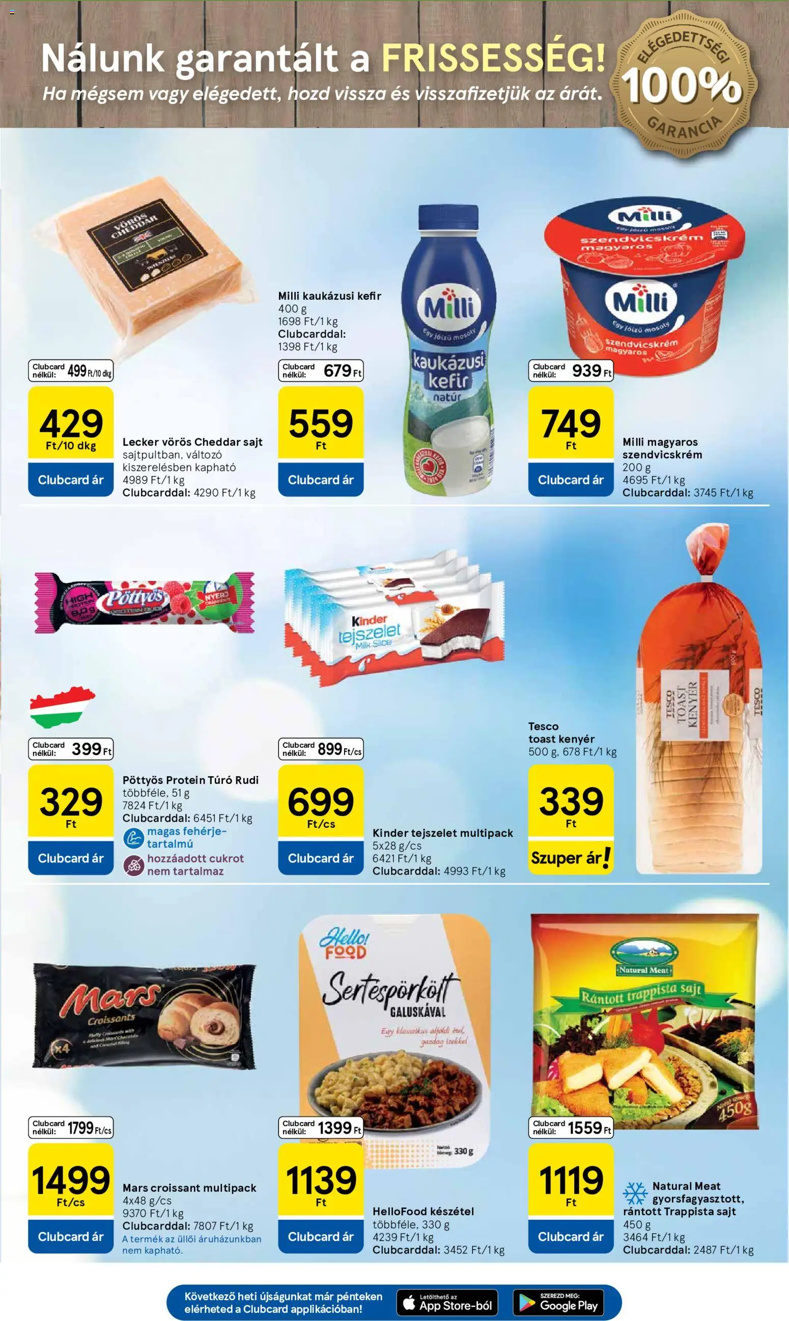 Tesco akciós ujság - amely érvényes a következő dátumtól: 21.05.2026 | Oldal: 3 | Termékek: Szendvicskrém, Croissant, Tejszelet, Cheddar