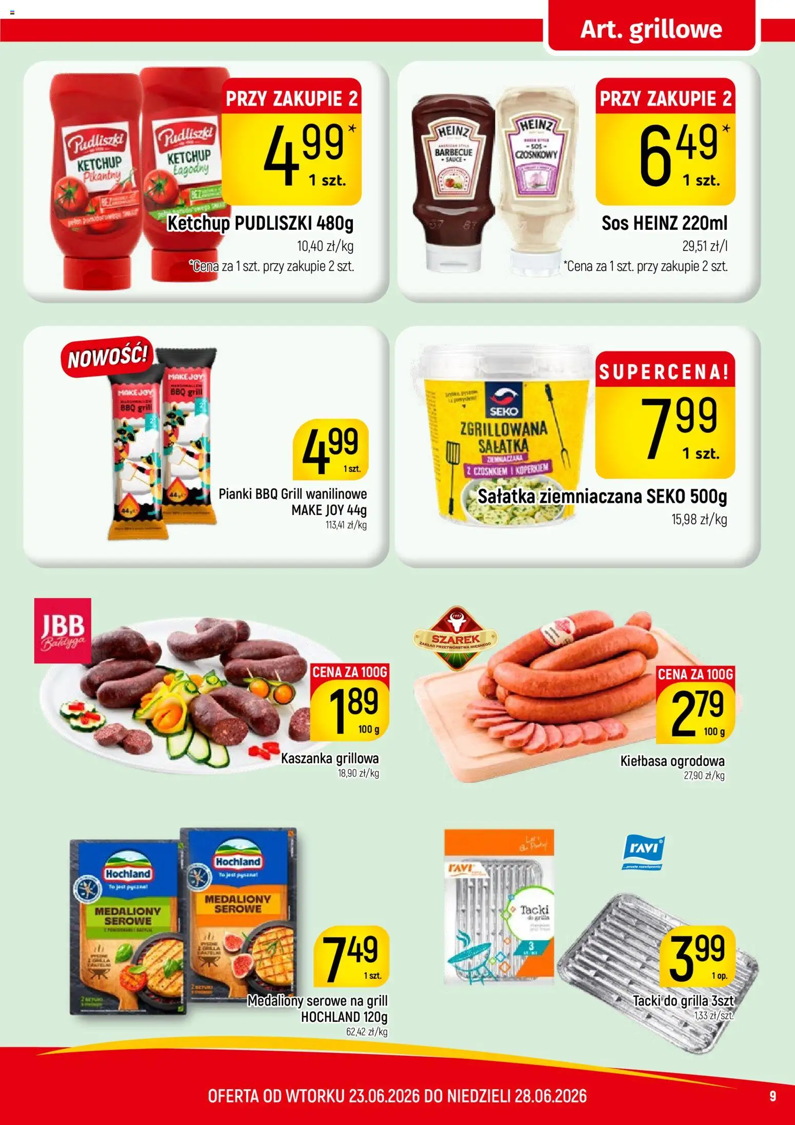 Piotruś Pan gazetka od 23.06.2026 | Strona: 9 | Produkty: Ketchup, Grill, Kaszanka, Pianki