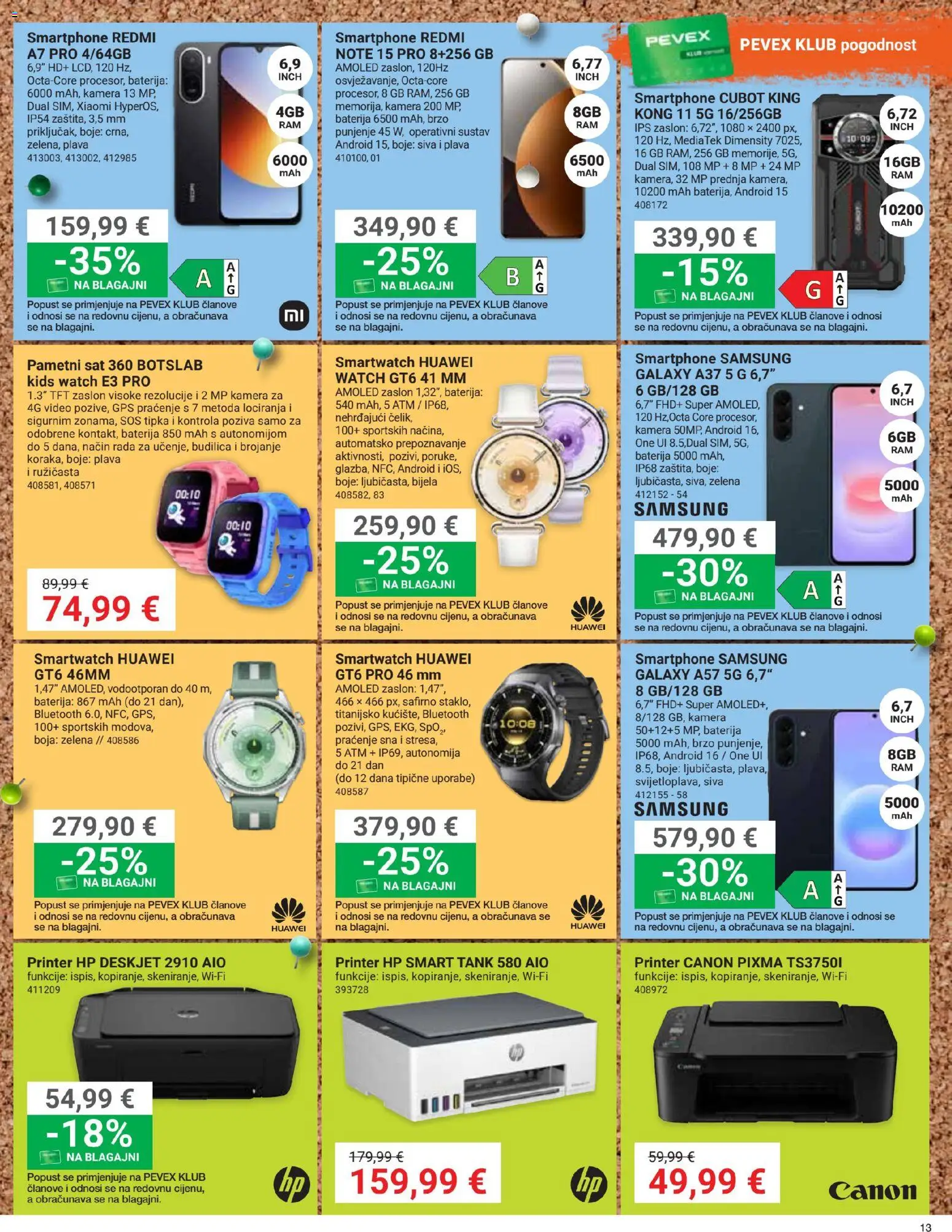 Pevex katalog | vrijedi od 27.08.2026 | Stranica: 13 | Proizvodi: Baterija, Pametni sat, Budilica, Xiaomi