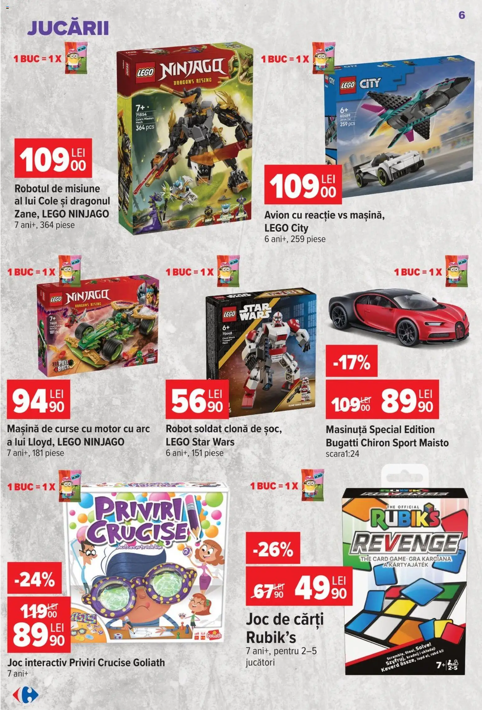 Noul catalog Carrefour – valabil de la 30.09.2026 | Pagină: 6 | Produse: LEGO, Pc, Sport, Cărți