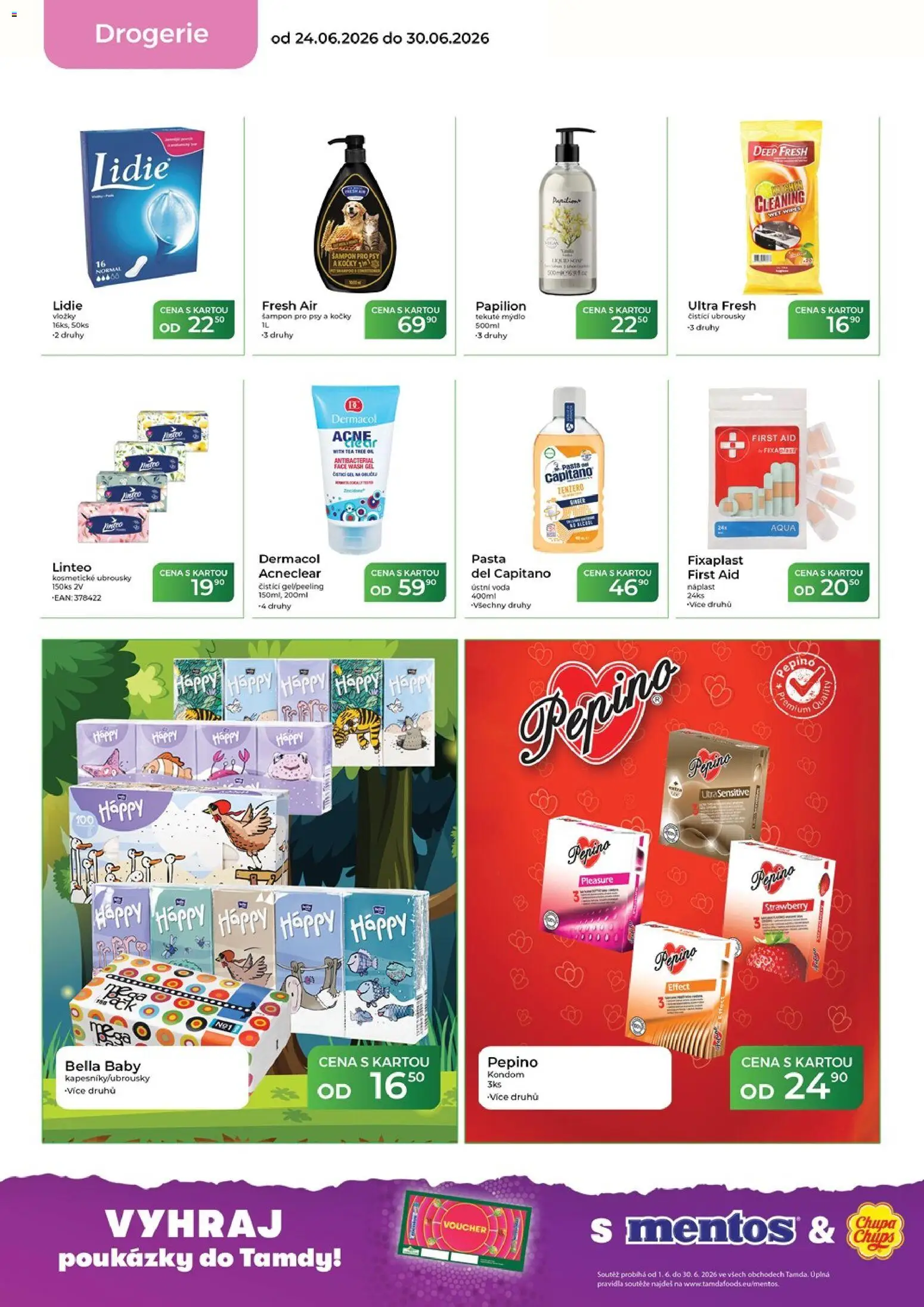 Tamda Foods leták od 24.06.2026 | Strana: 56 | Produkty: Mýdlo, Vložky, Náplast, Ubrousky