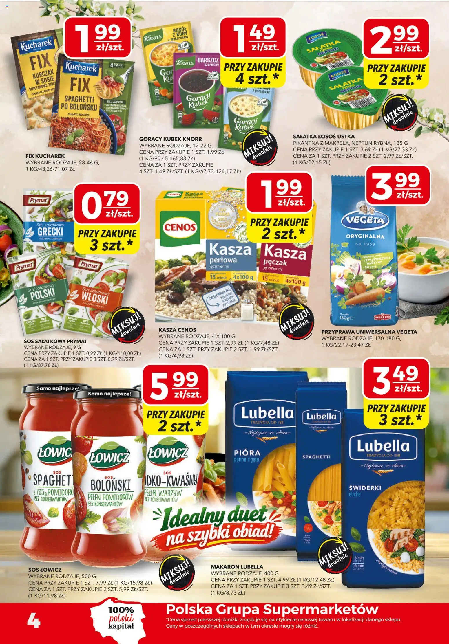Top Market gazetka od 30.07.2026 | Strona: 4 | Produkty: Barszcz, Rybna, Gorący kubek, Makaron