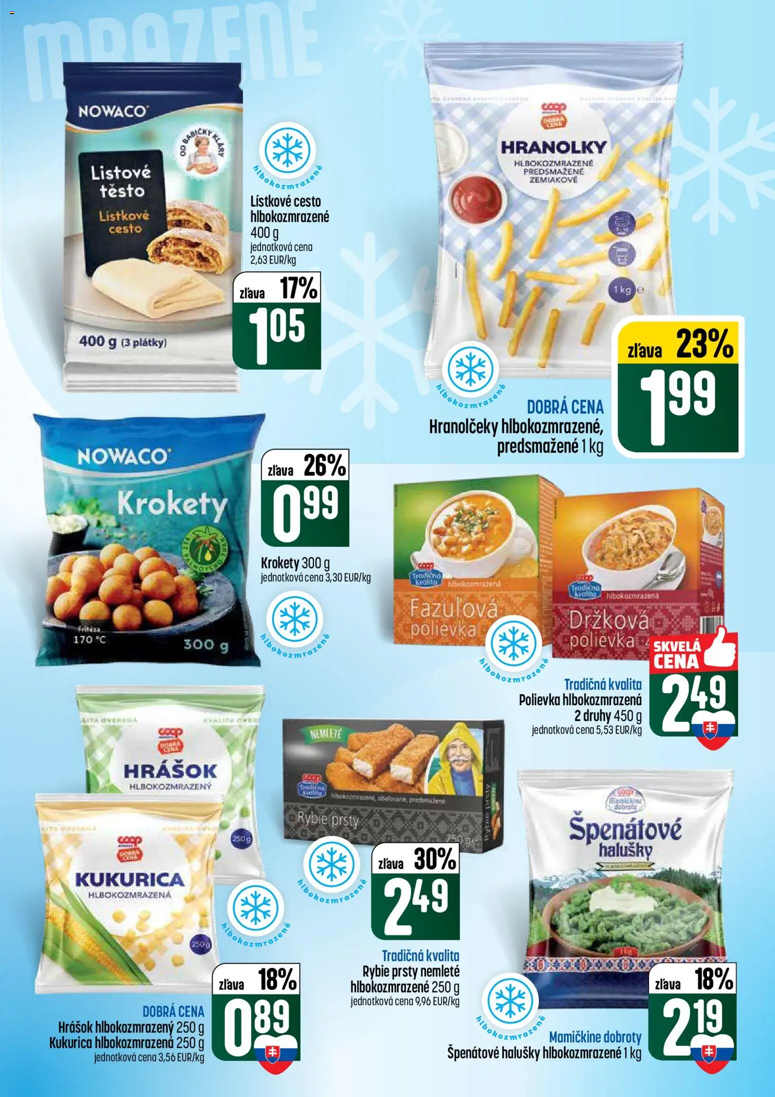 Nové COOP Jednota akcie – leták je platný od 04.06.2026 | Strana: 19 | Produkty: Fritéza, Hrášok, Lístkové cesto, Kukurica