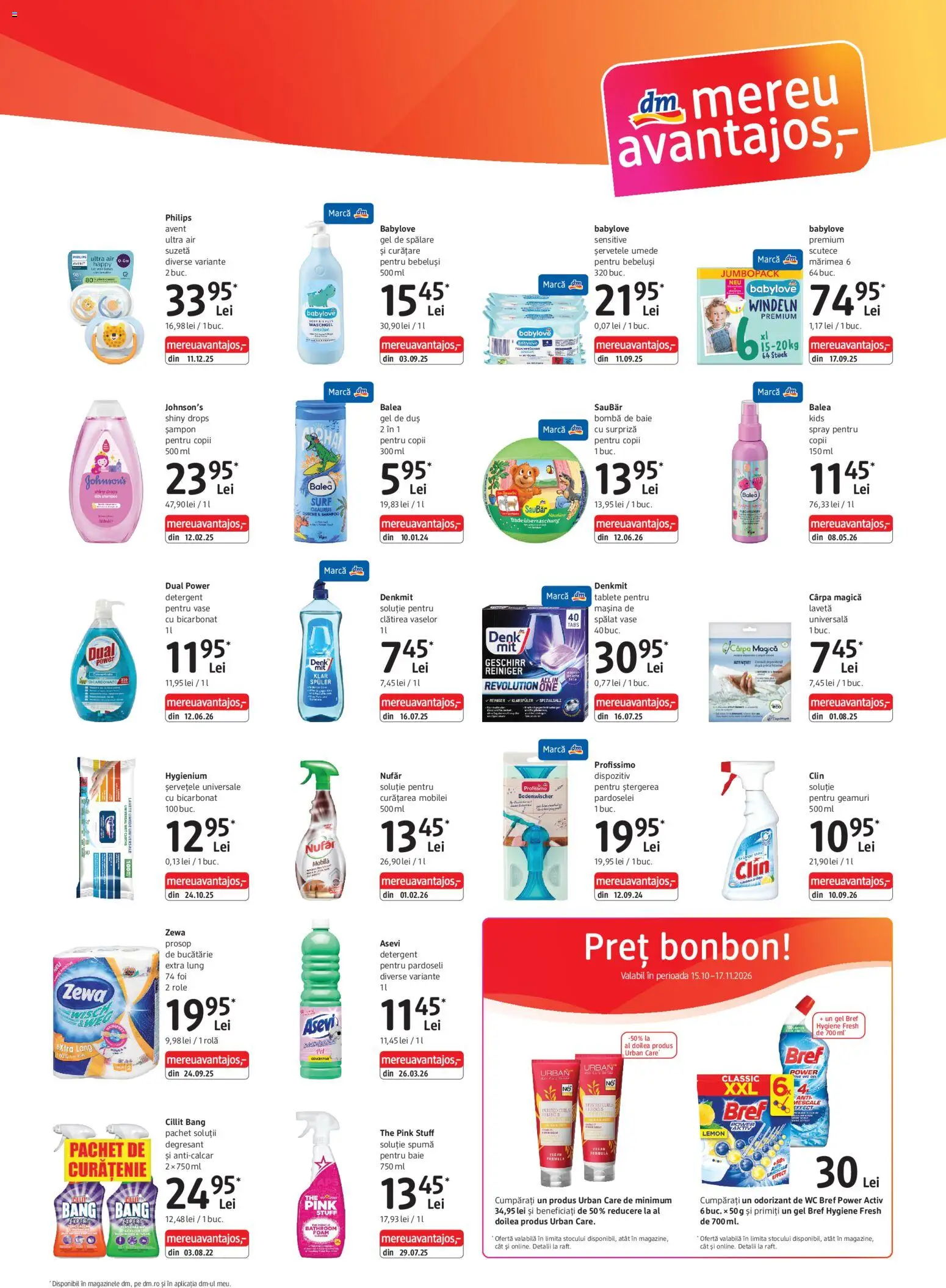Noul catalog DM drogeriemarkt – valabil de la 15.10.2026 | Pagină: 3 | Produse: Philips, Bucătărie, Duș, Șervețele umede