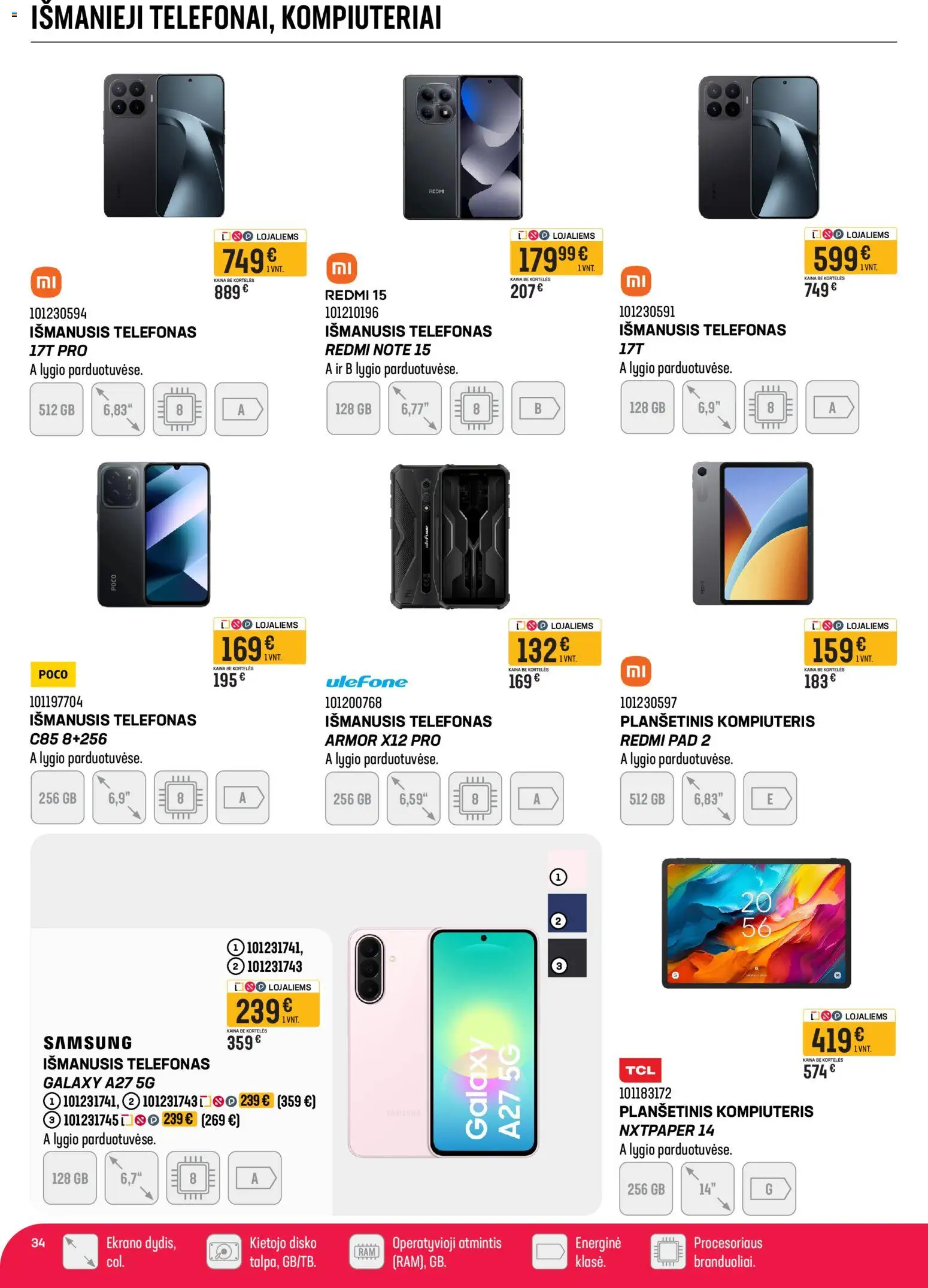 Senukai akcijos nuo 2026.09.23 | Puslapis: 34 | Prekių: Planšetinis kompiuteris, Telefonas, Išmanusis telefonas, Kompiuteris