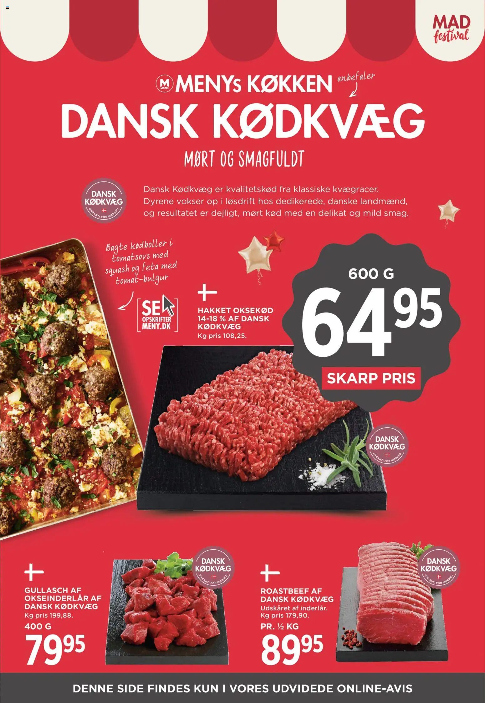 Meny tilbudsavis – gyldig fra 11/09/2026 | Side: 13 | Produkter: Oksekød, Squash, Roastbeef, Okseinderlår