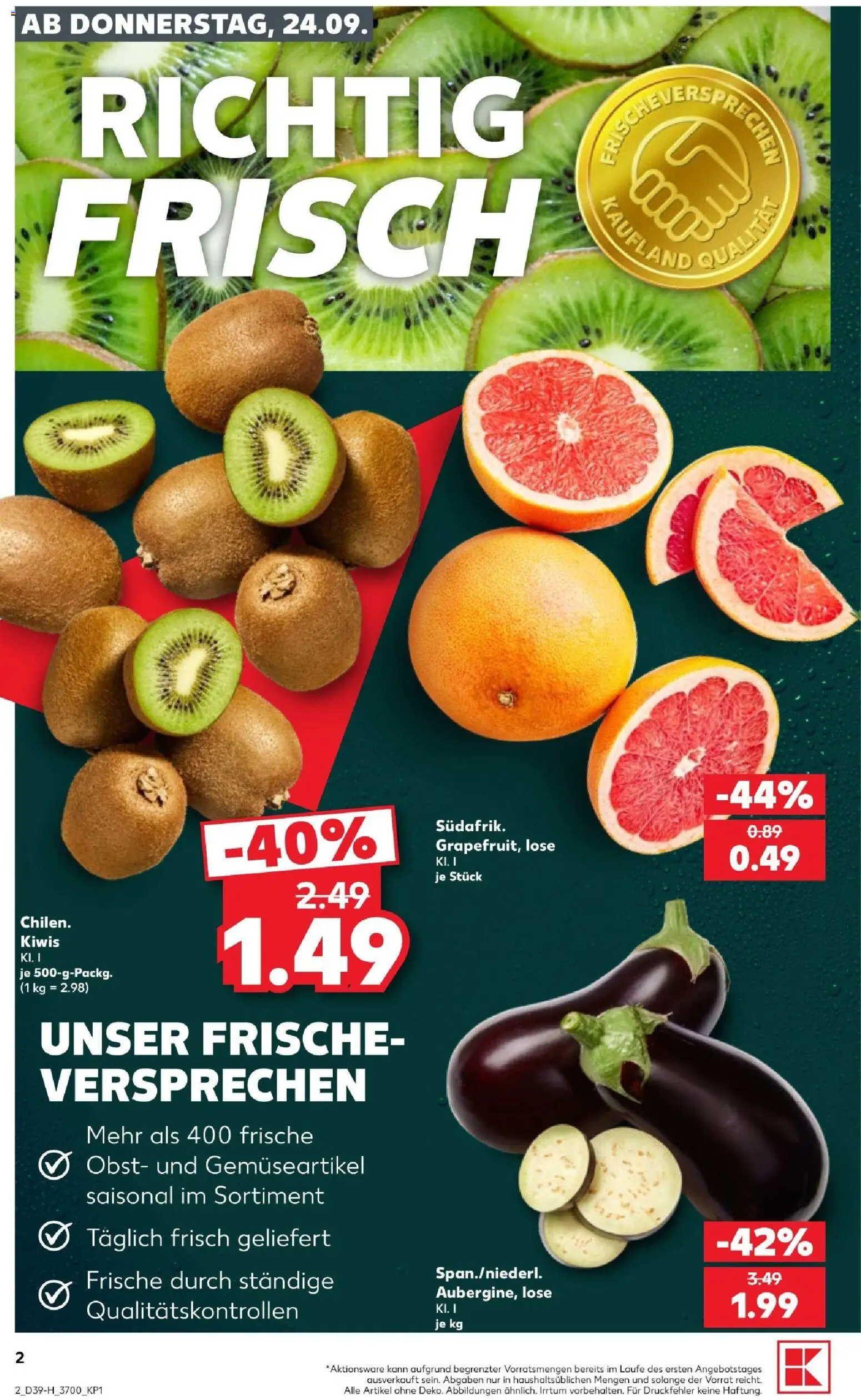 Kaufland Prospekt Rostock – gültig ab 24.09.2026 | Seite: 2 | Produkte: Obst