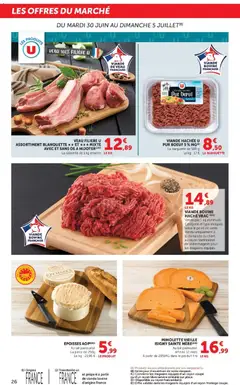 Hyper U - Prévisualisation de Hyper U - Les prix bas de la semaine valide à partir de 30/06/2026 | Page: 26 | Produits: Viande hachée, Époisses, Fromage, Viande