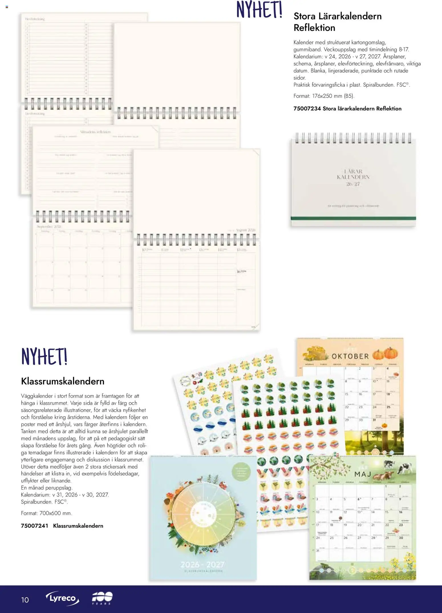 Lyreco reklamblad aktuell från 01.08.2026 | Sida: 10 | Produkter: Kalender
