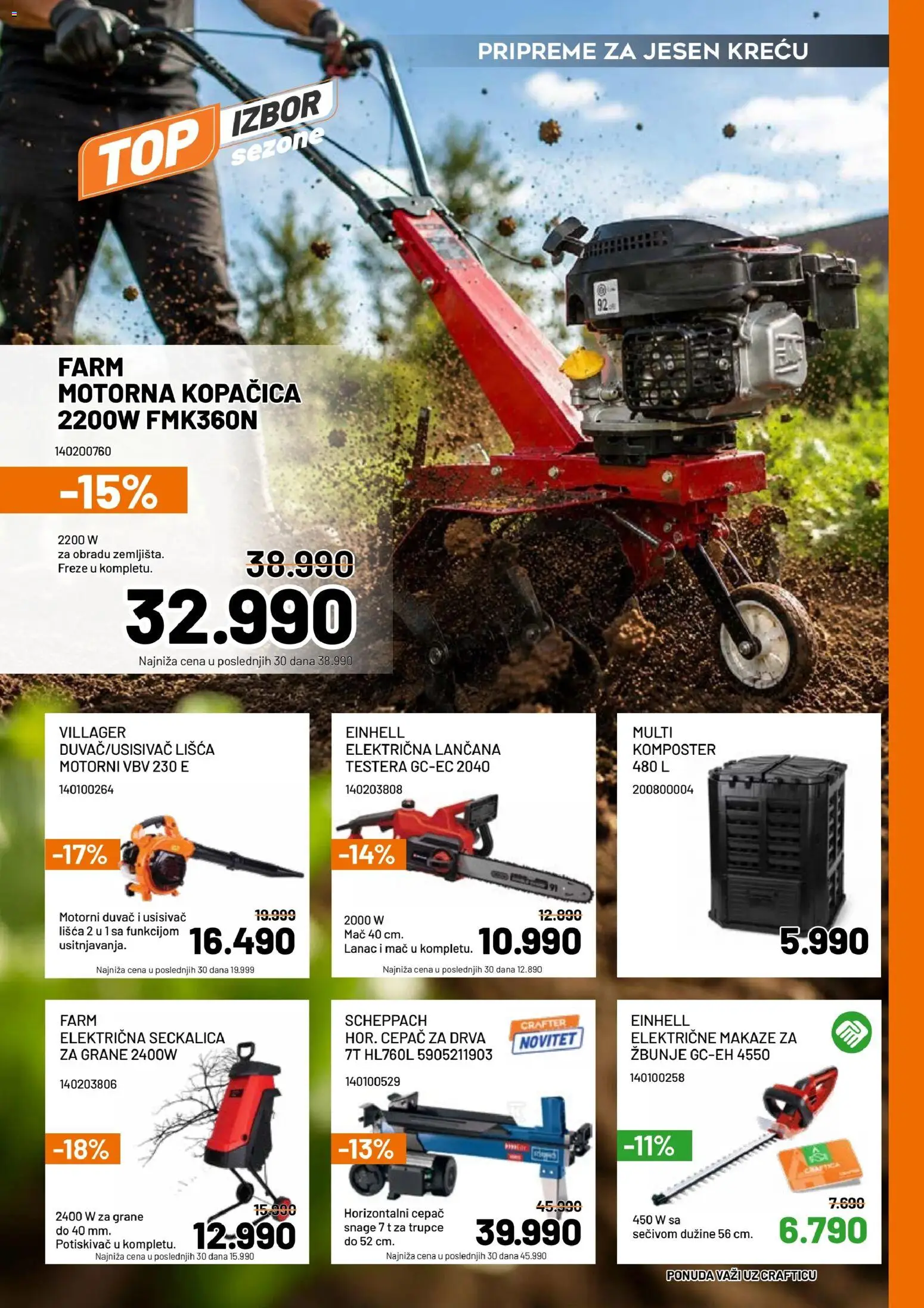 Crafter katalog - važi od 02.09.2026 | Strana: 2 | Proizvode: Usisivač, Komposter, Makaze, Seckalica