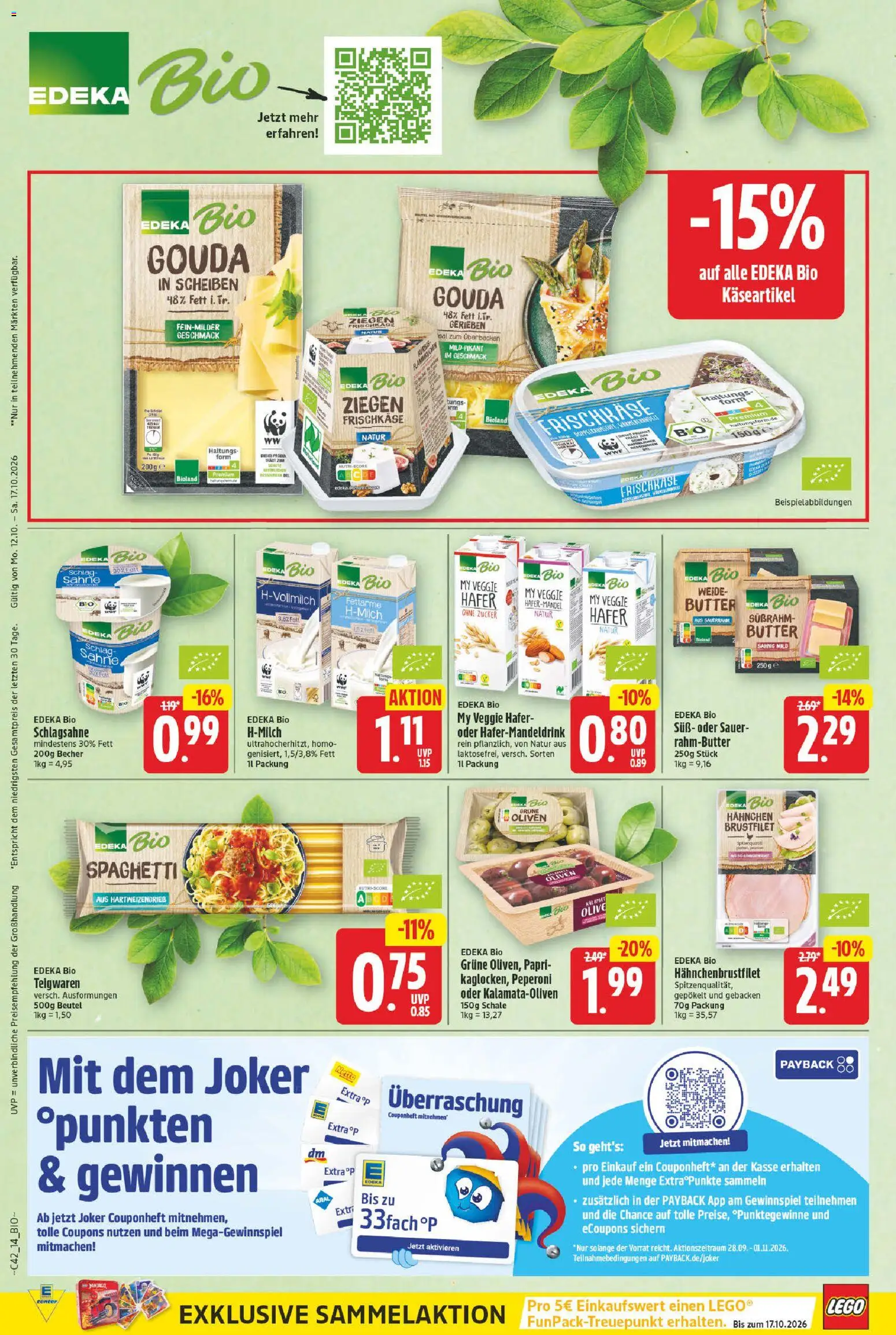 E center Prospekt – gültig ab 12.10.2026 | Seite: 14 | Produkte: Butter, Spaghetti, Sauerrahm, Frischkase