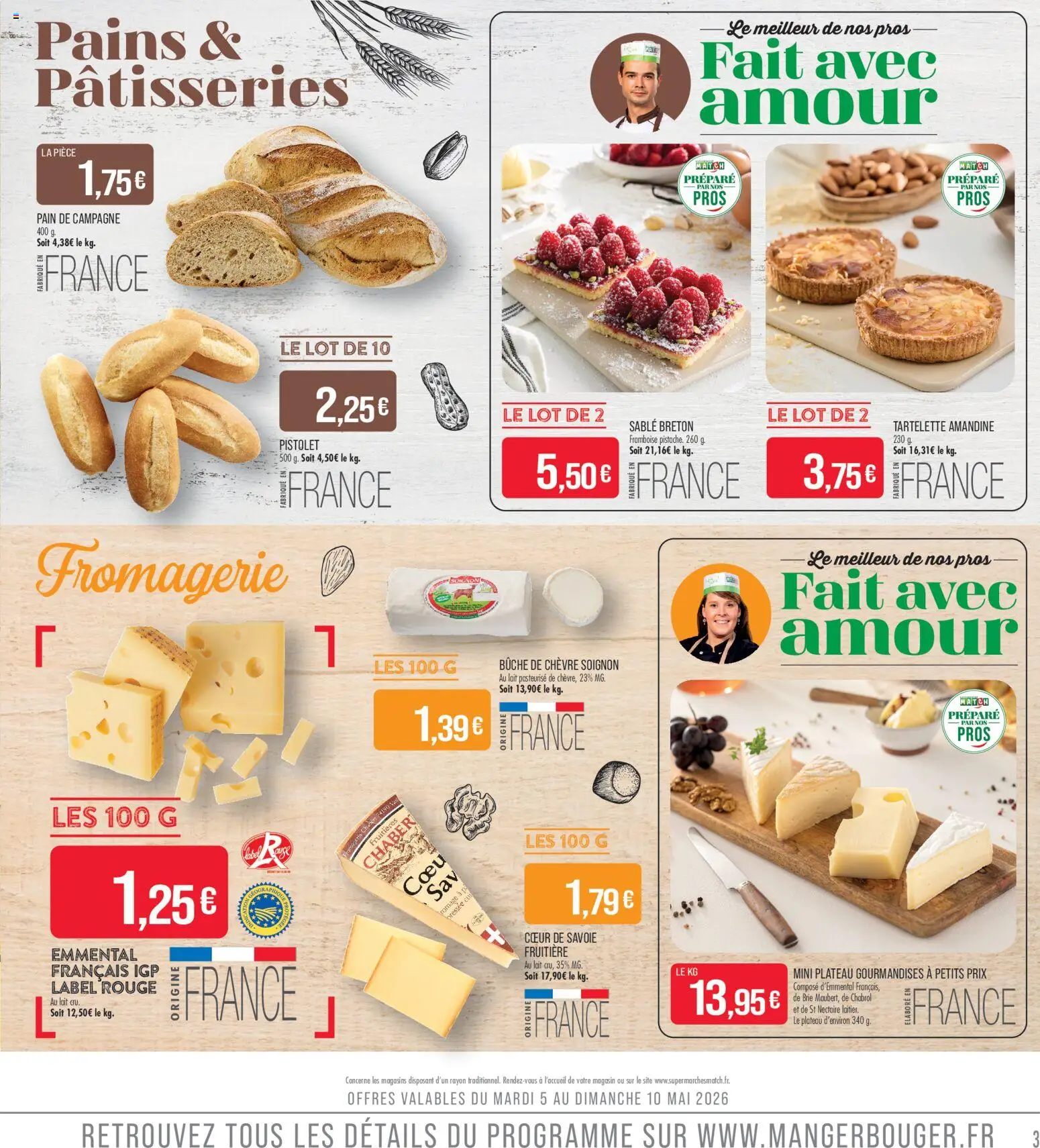 {H1} | Page: 3 | Produits: Framboise, Plateau, Pain, Brie