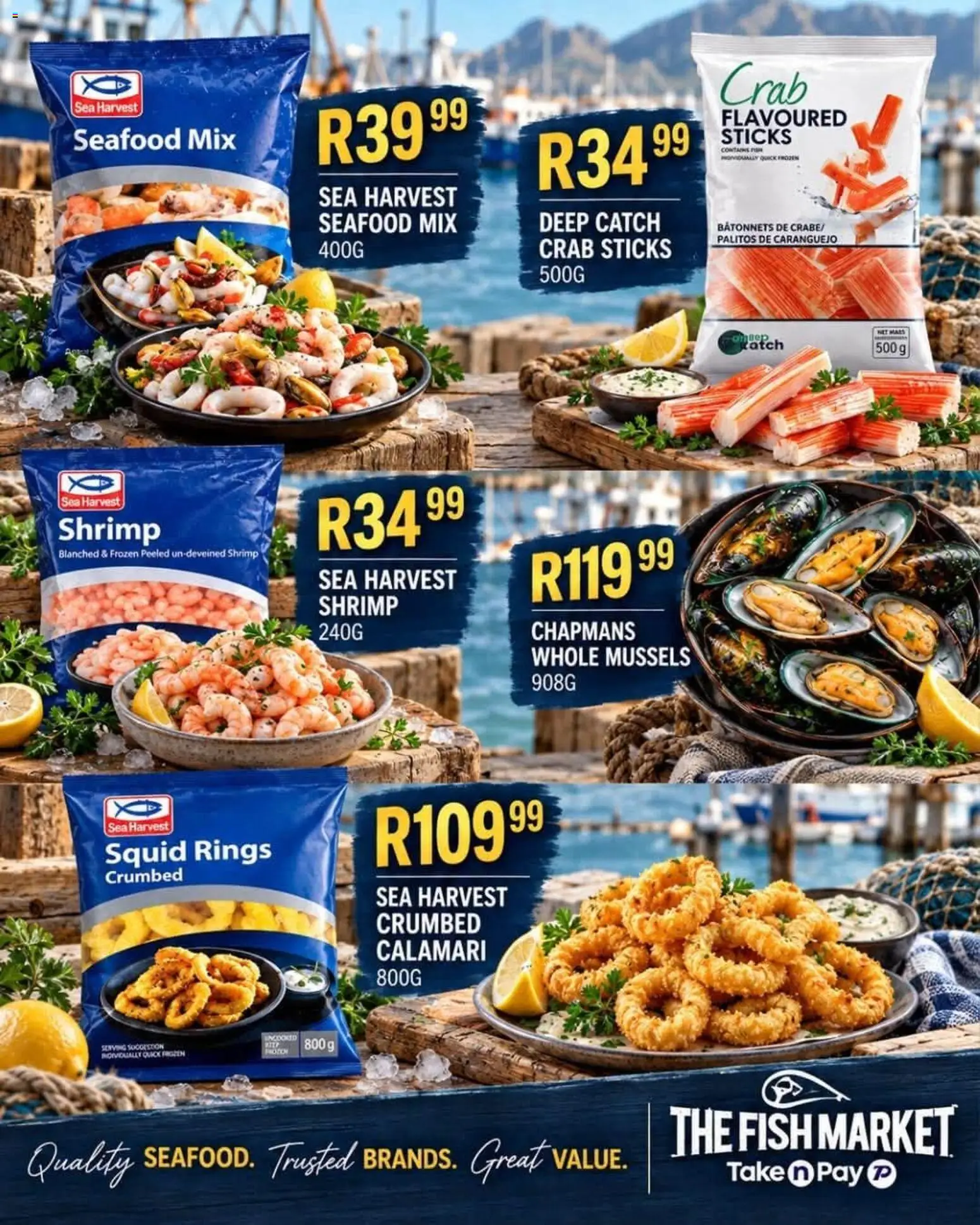 New Take n Pay catalogue – valid from 04/10/2026 | Page: 39 | Products: Crab sticks, Shrimp, Fish, Seafood