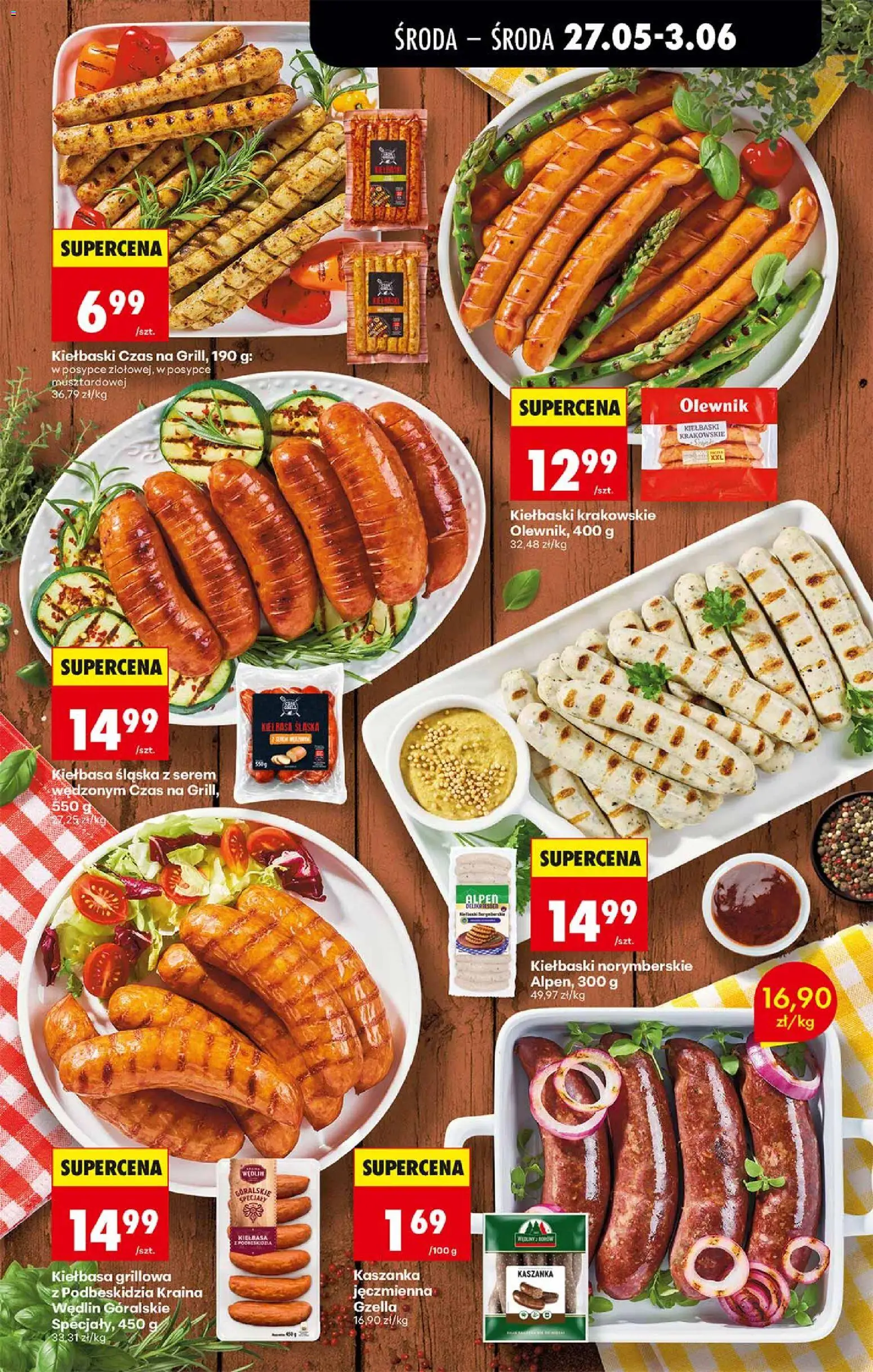Biedronka gazetka od środy od 27.05.2026 | Strona: 31 | Produkty: Kiełbasa, Kaszanka, Kiełbasa śląska, Wędliny