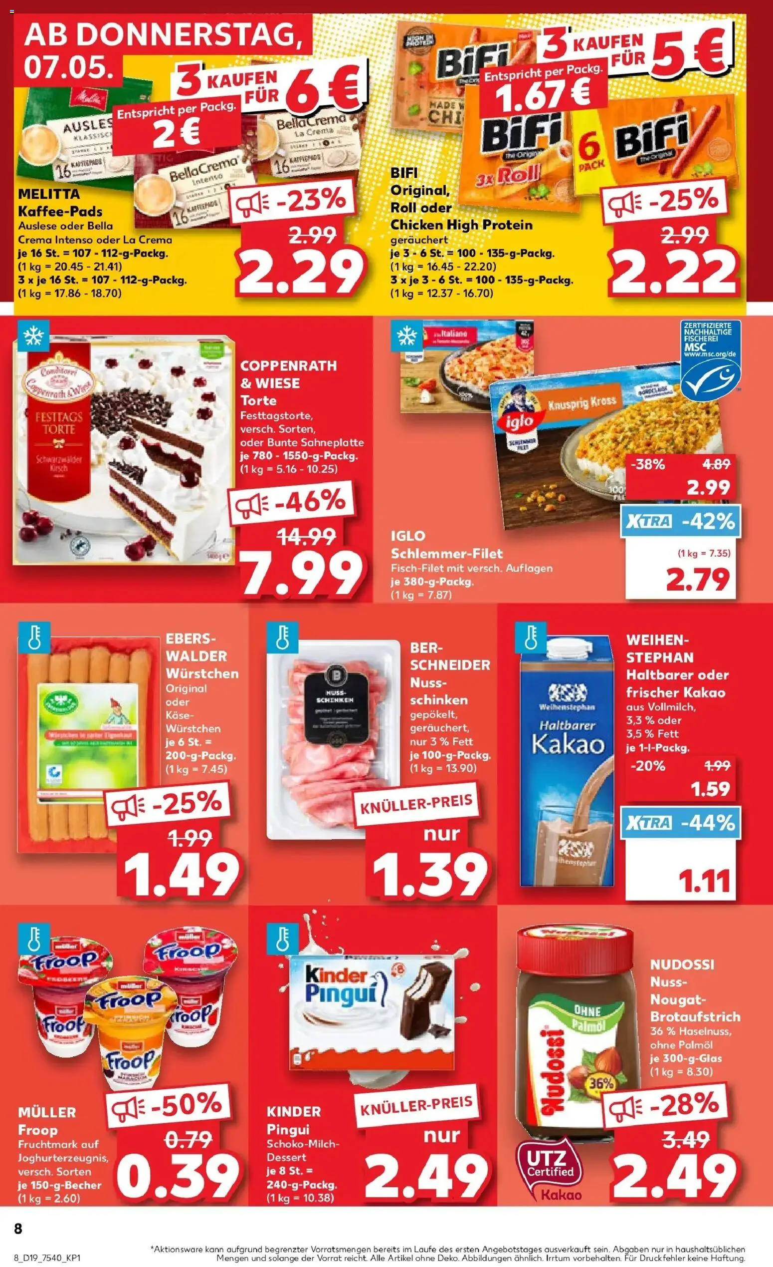 Kaufland Prospekt Bitterfeld-Wolfen	 – gültig ab 03.05.2026 | Seite: 13 | Produkte: Froop, Melitta, Bifi, Schinken