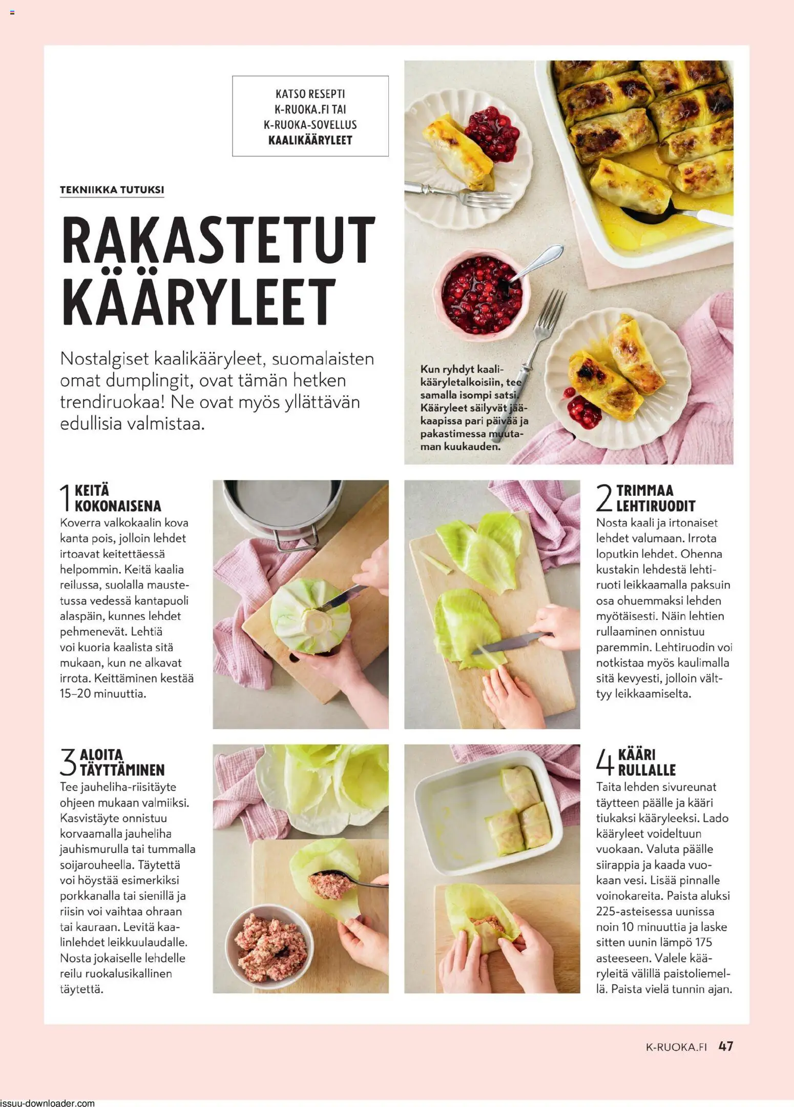 K-Citymarket - K-Ruoka – voimassa 26/08/2026 alkaen | Sivu: 47 | Tuotteet: Jauheliha, Kaali, Kaalikääryleet, Voi