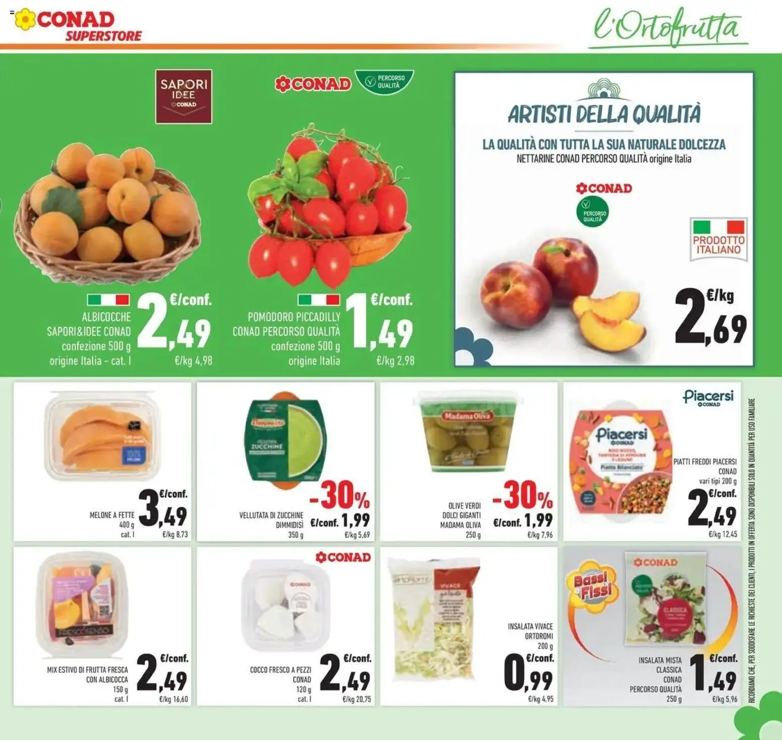 Volantino Conad del 14/07/2026 | Pagina: 11 | Prodotti: Mozzarella, Melone, Dolci, Albicocche