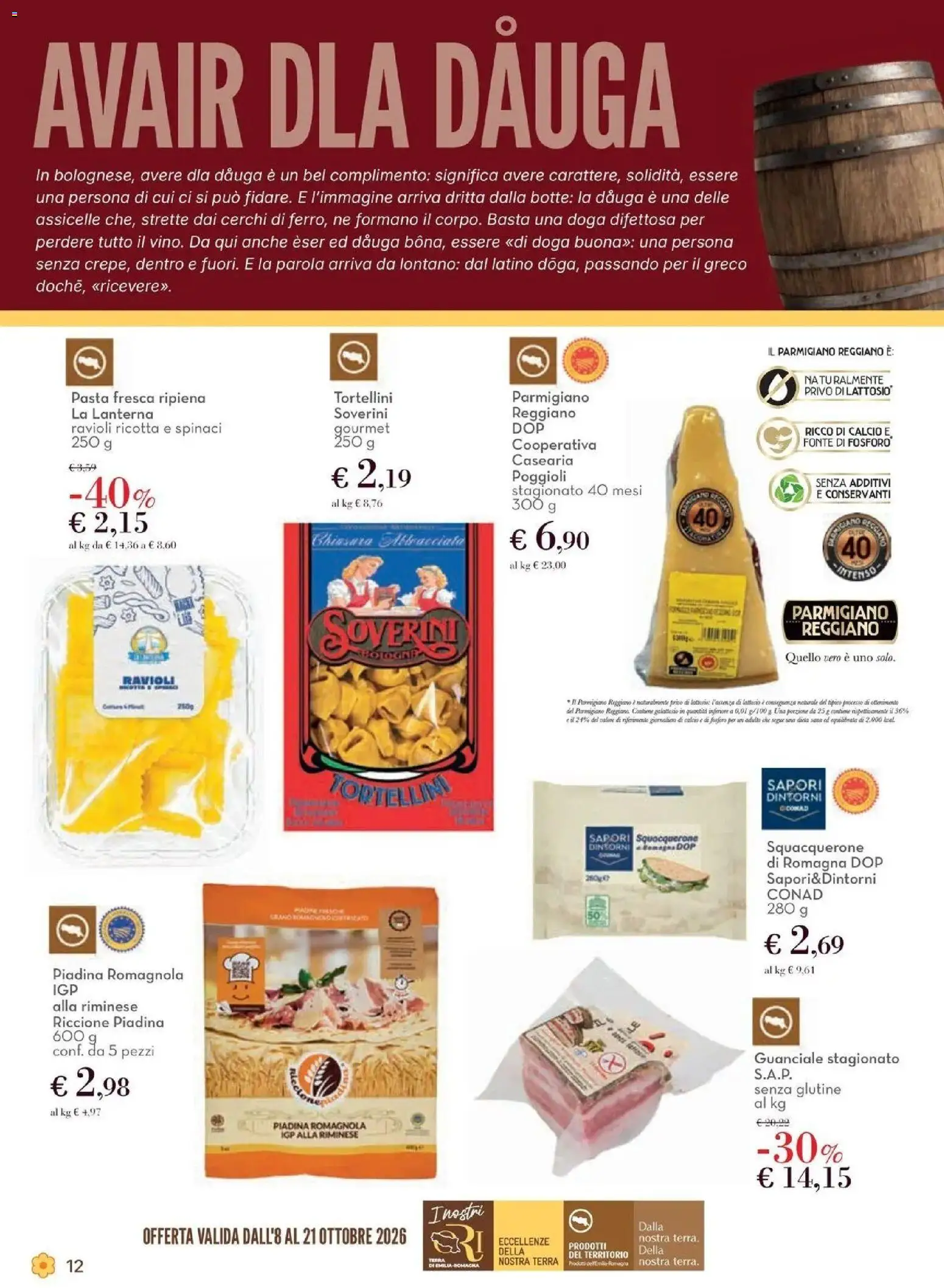 Anteprima volantino Conad dal 08/10/2026 prossima settimana | Pagina: 12 | Prodotti: Senza glutine, Lanterna, Piadina, Ravioli