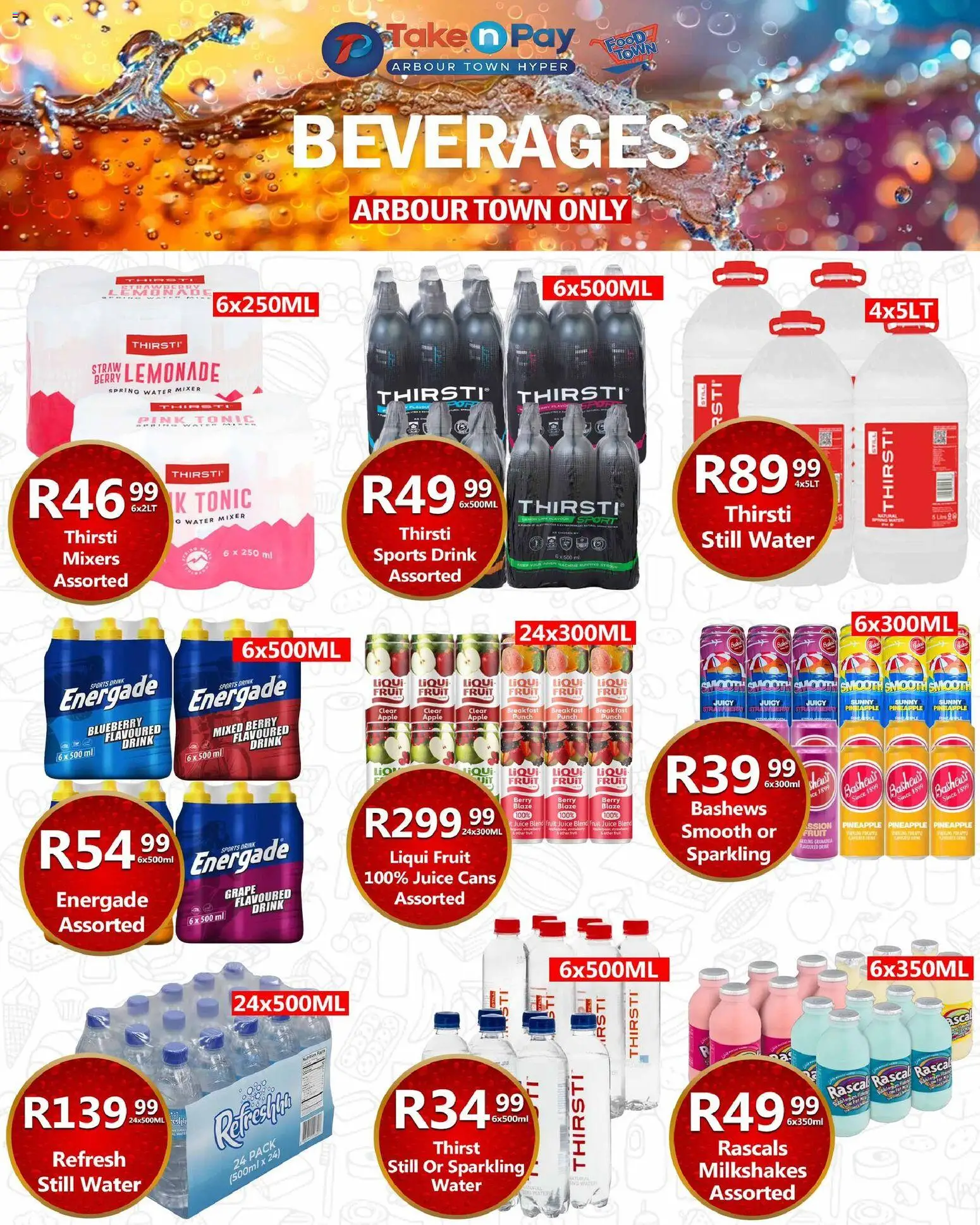 New Take n Pay catalogue – valid from 20.04.2026 | Page: 35 | Products: Tonic, Pineapple, Water, Fruit