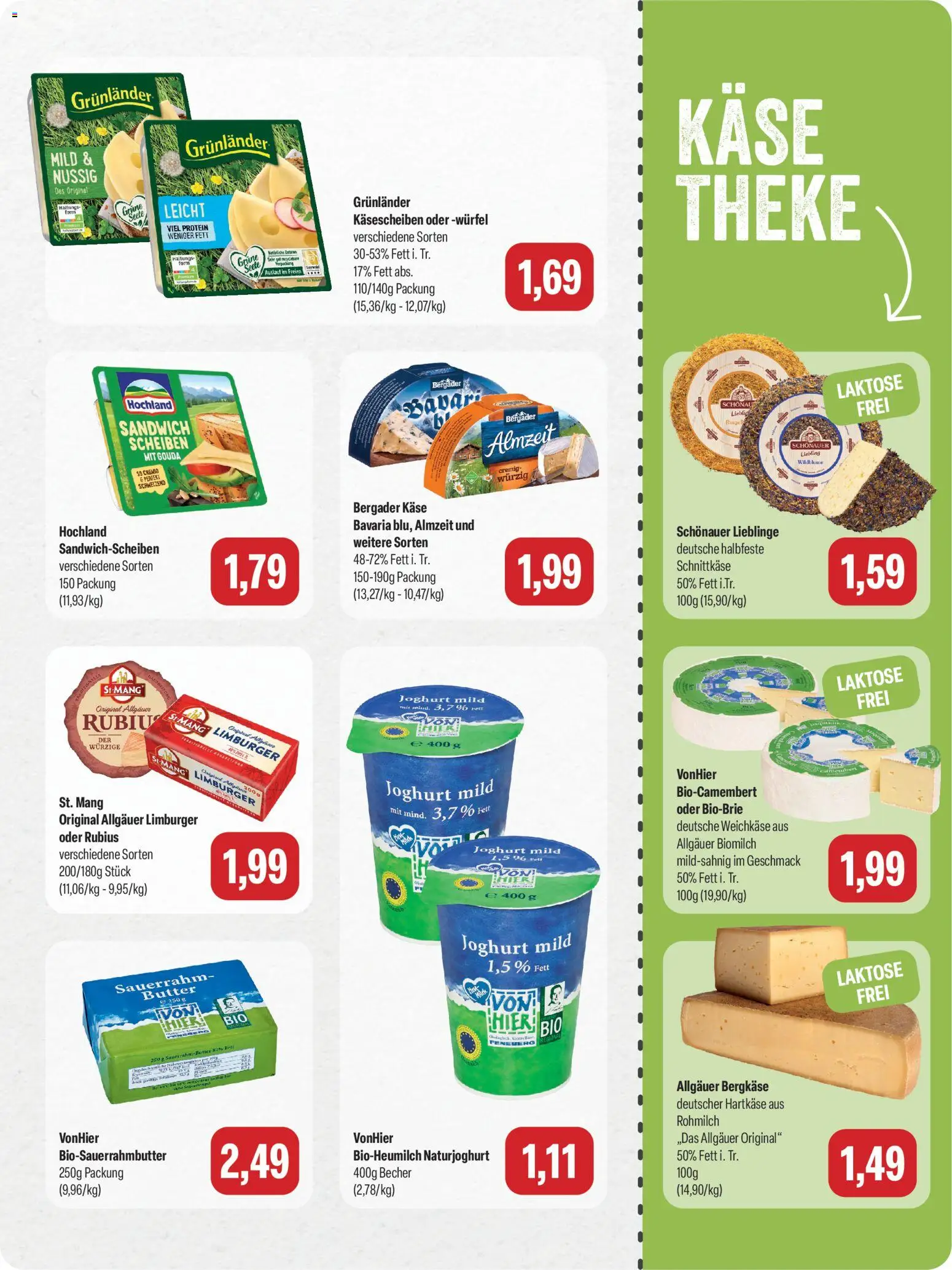 Feneberg Angebote – gültig ab 28.09.2026 | Seite: 7 | Produkte: Käse, Theke, Grunlander, Sauerrahm